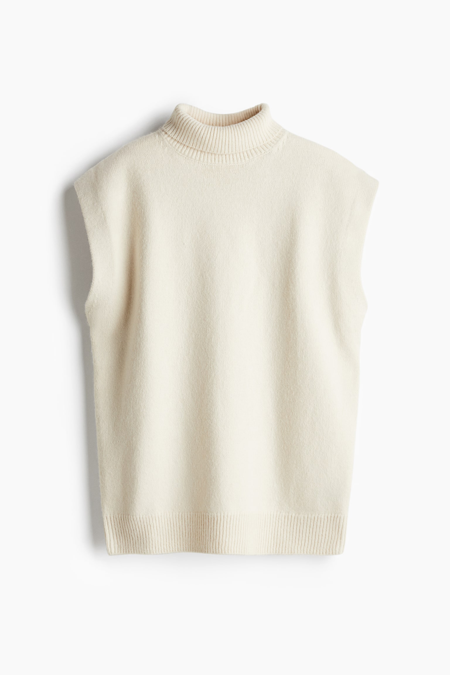 Turtleneck sweater vest - Cream - 2