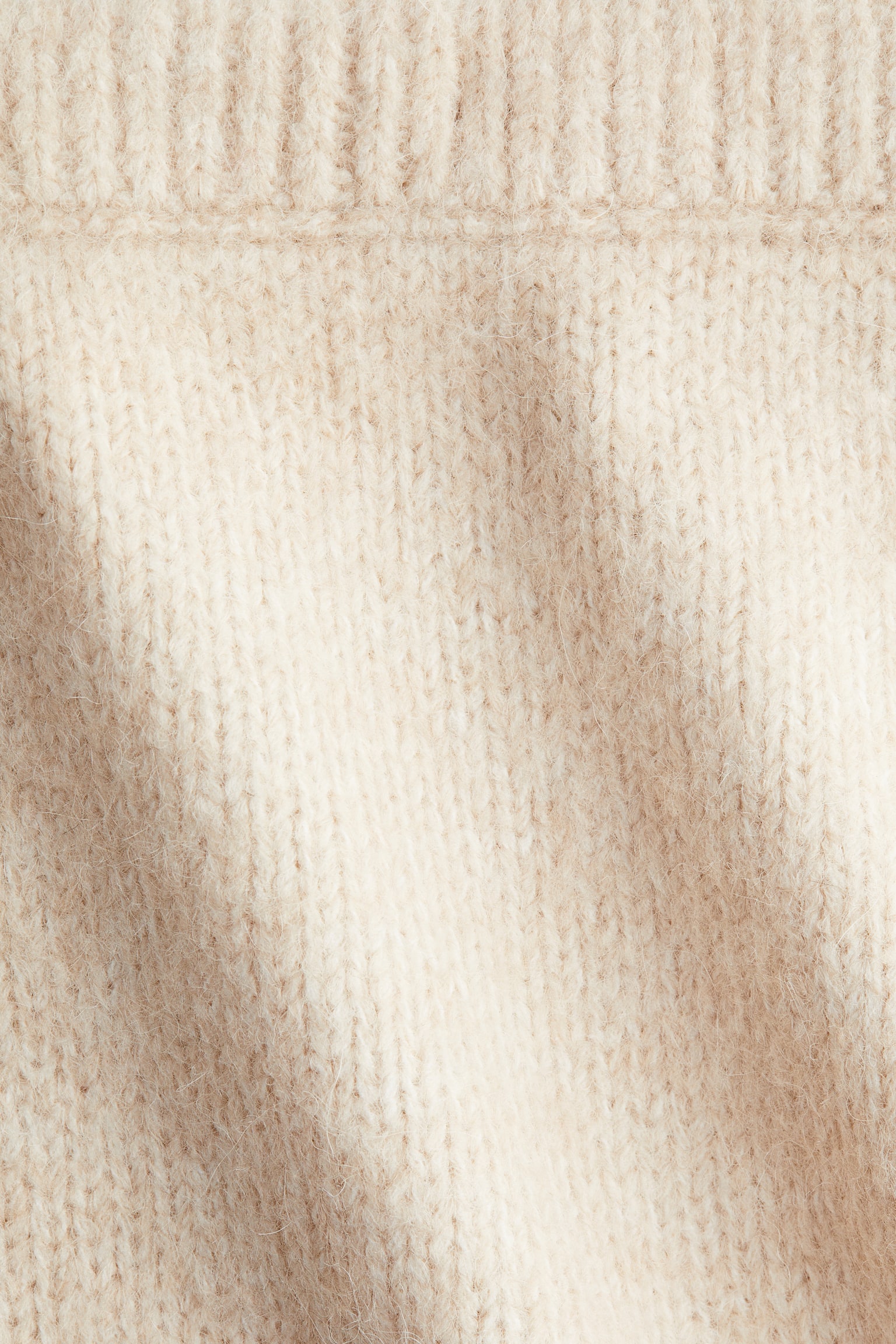 Knitted mini skirt - Light beige - 3