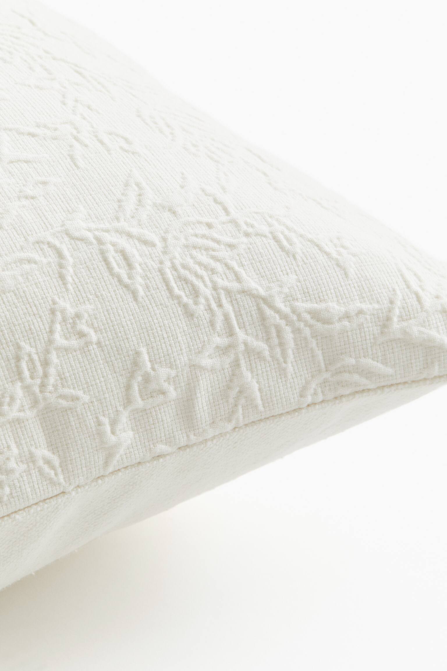 Brocade-weave cushion cover - White - 2