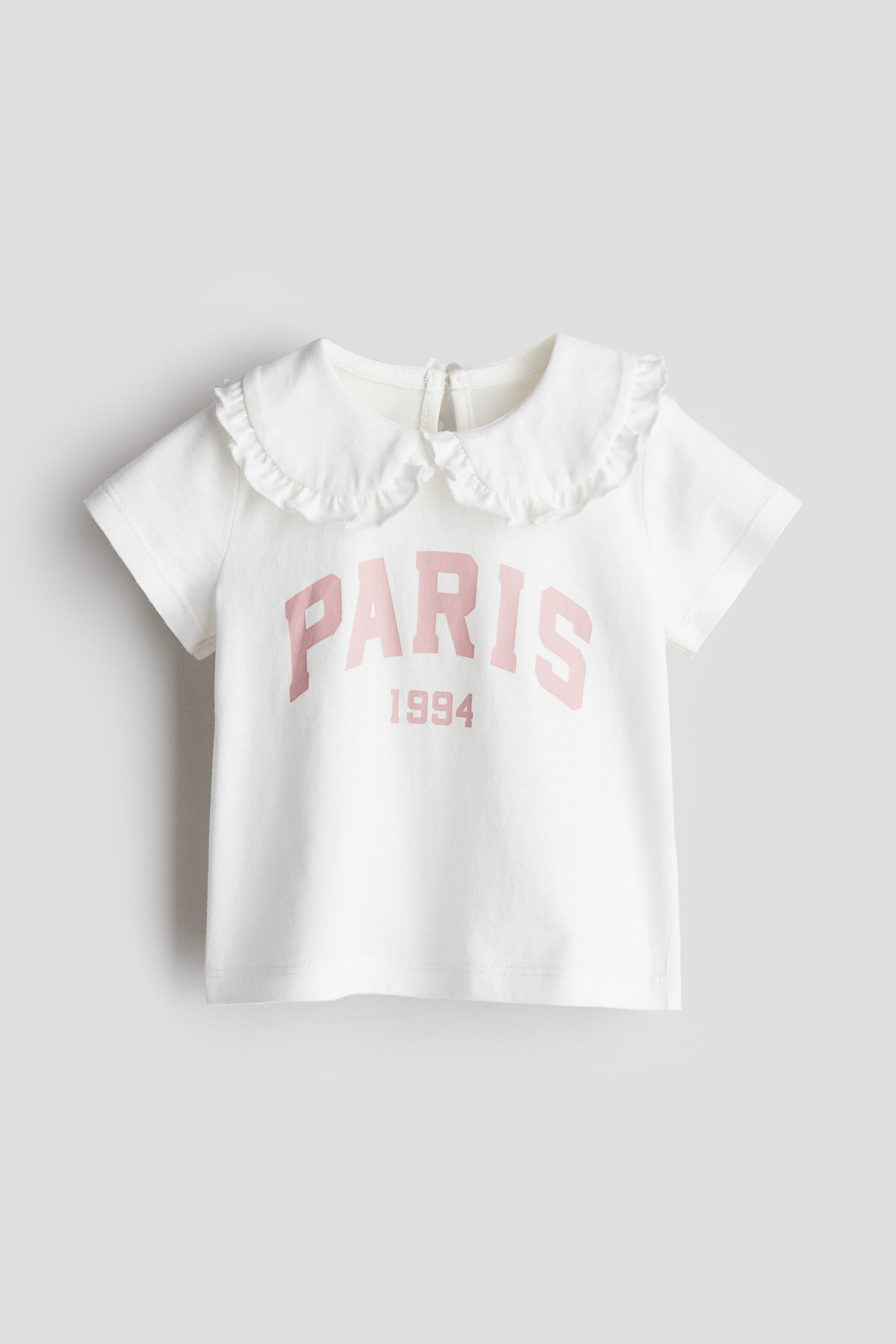 Collared cotton top - White/Paris - Kids | H&M GB 4