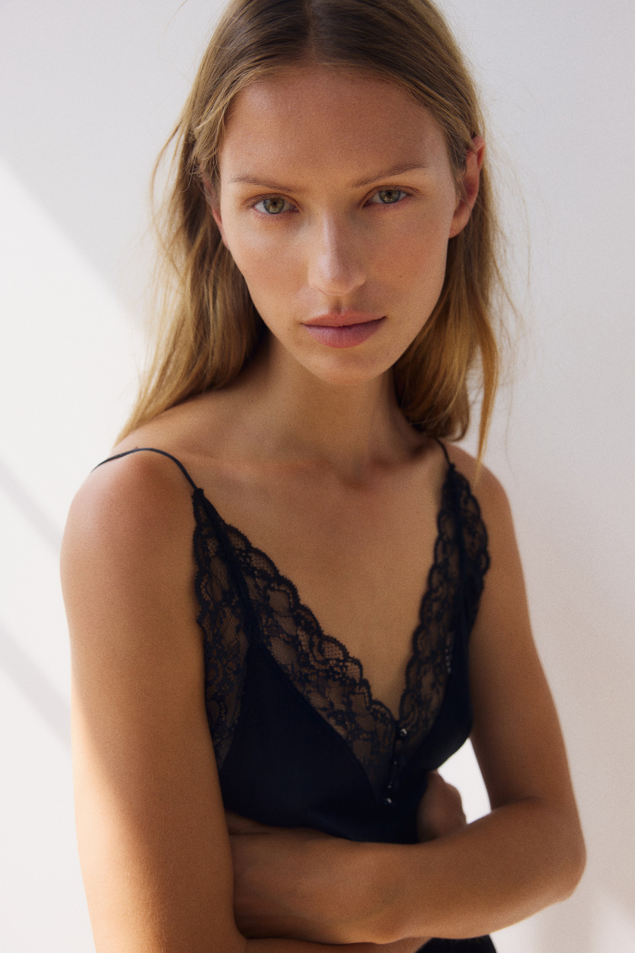 Lace-Trimmed Viscose-Blend Nightgown
