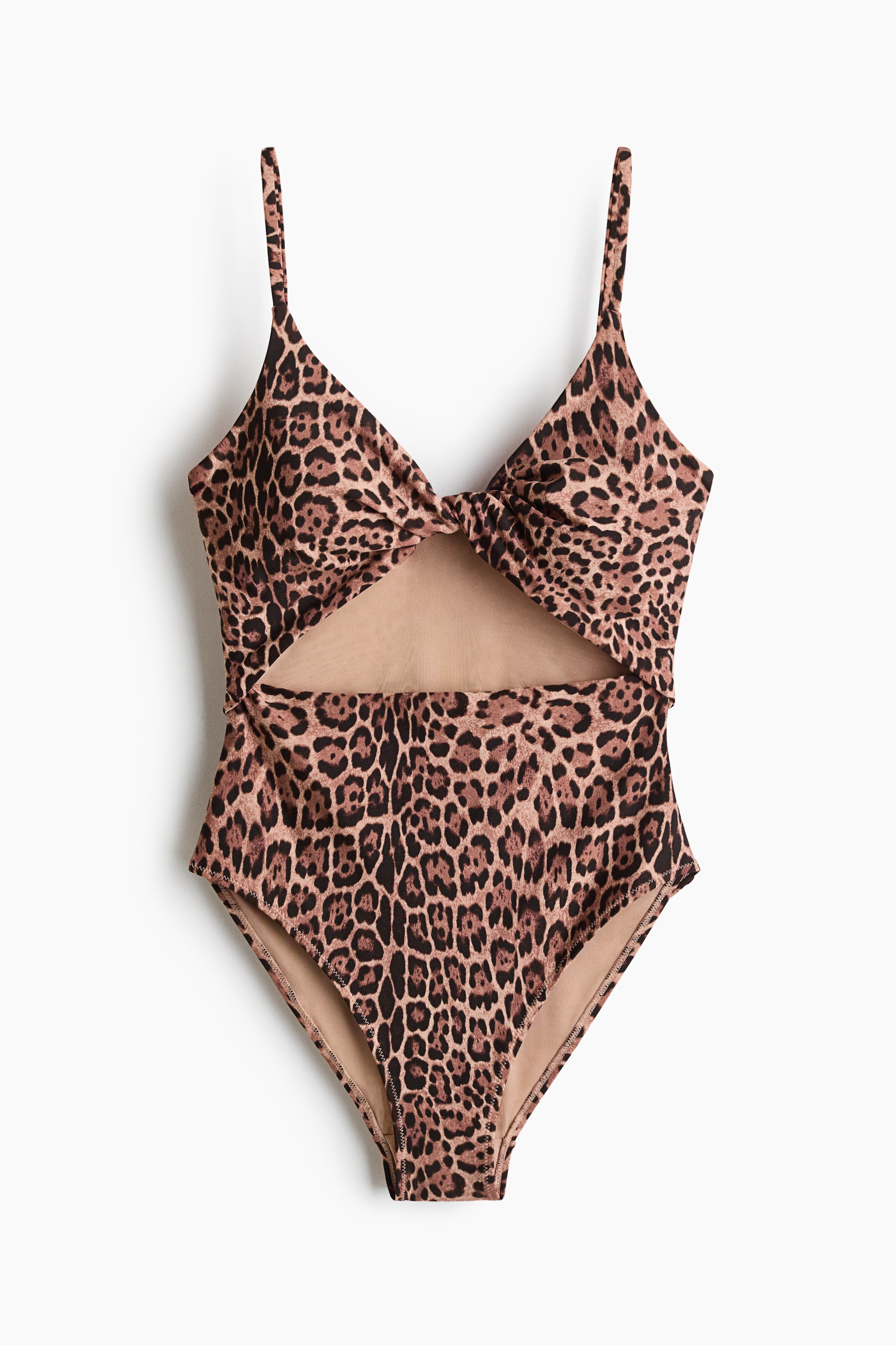 Agrandir l'image: Maillot de bain paddé High Leg - Beige clair/imprimé léopard - FEMME | H&M CH 1