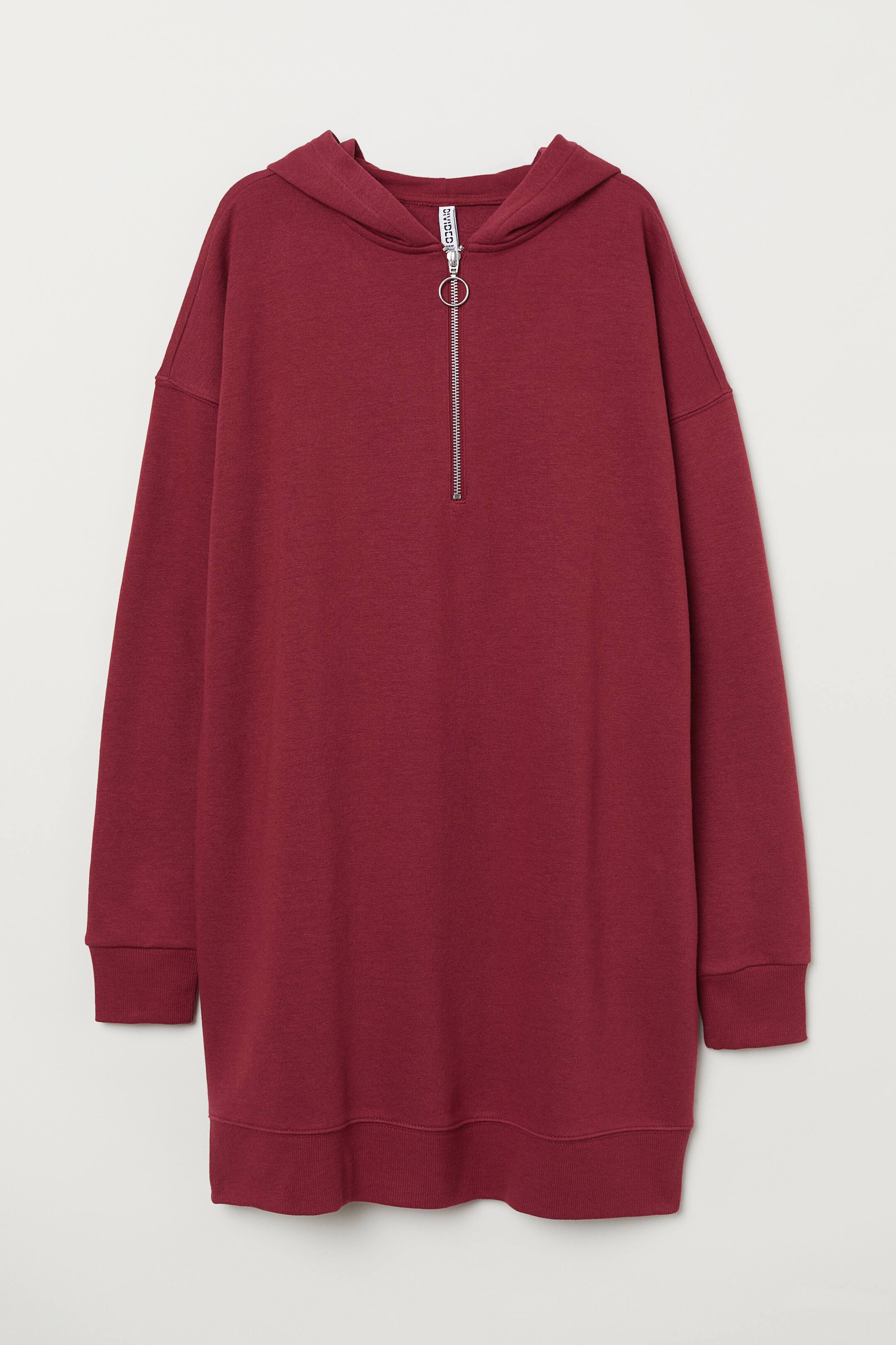 View larger image: Sweatshirt dress - Burgundy - Ladies | H&M 1