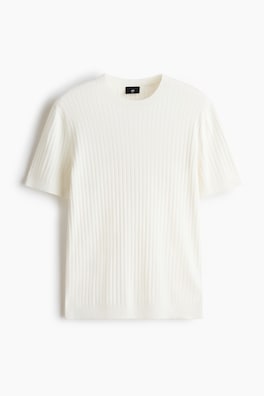 Stickad T-shirt Slim Fit