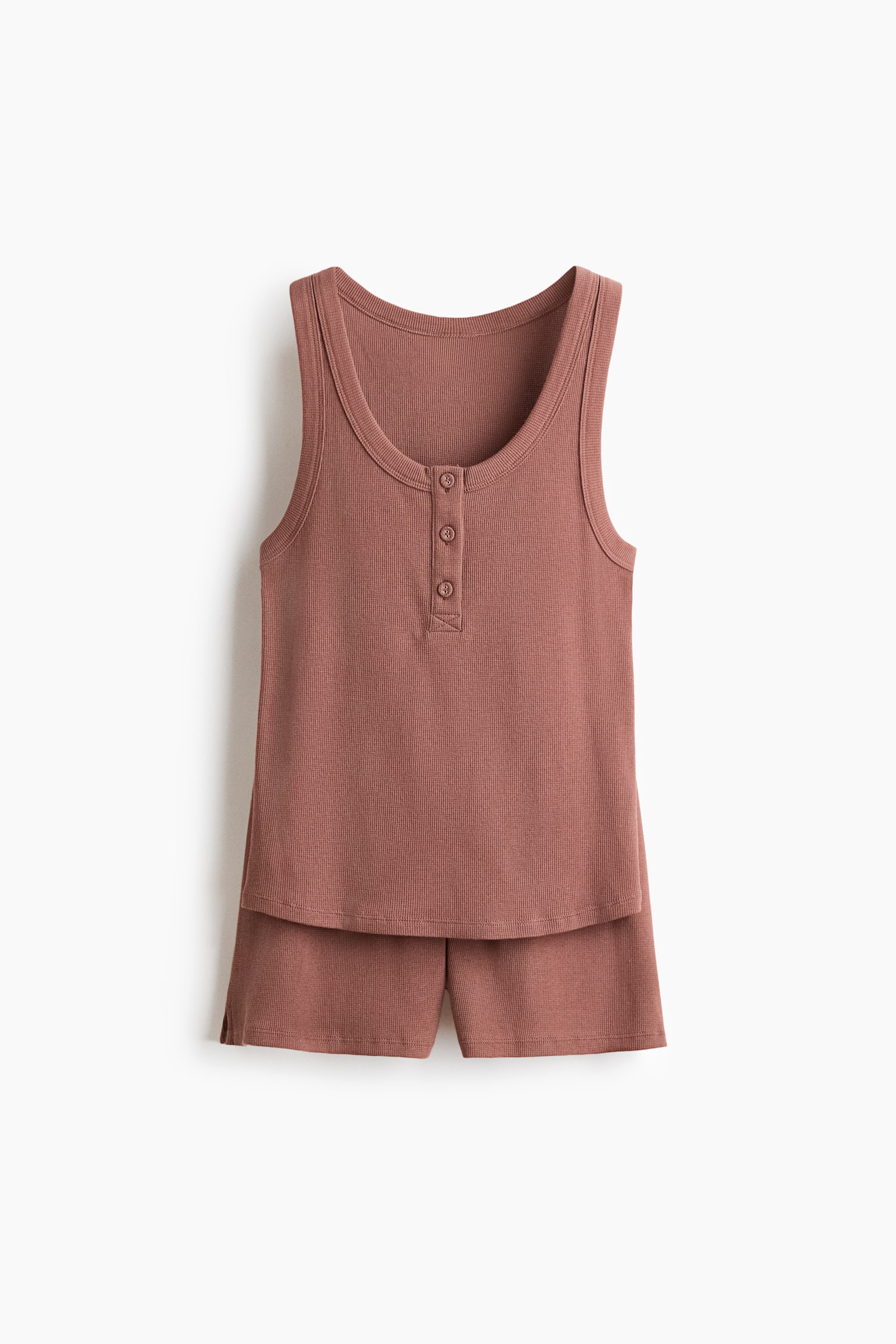Pyjama en coton - Rose ancien foncé - 1
