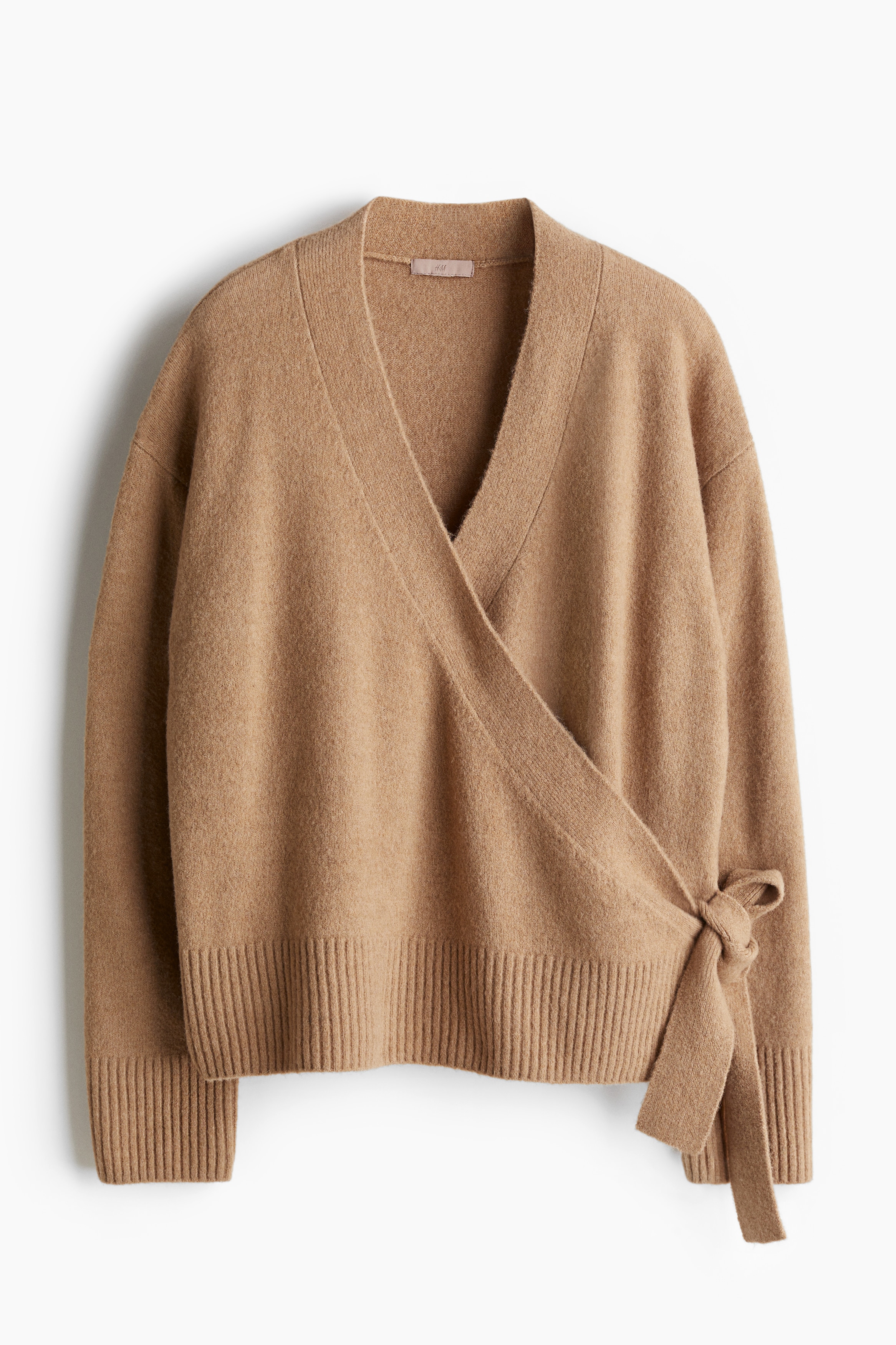 Wrap cardigan Beige marl Ladies H&M MY