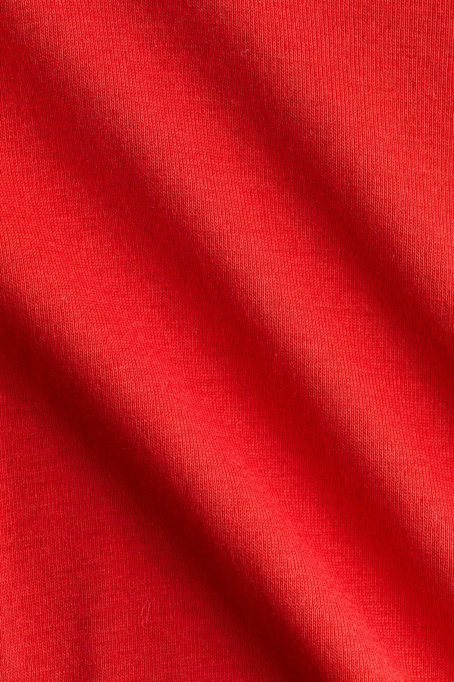 Shirt aus Pima-Baumwolle mit U-Ausschnitt-Rot - 4