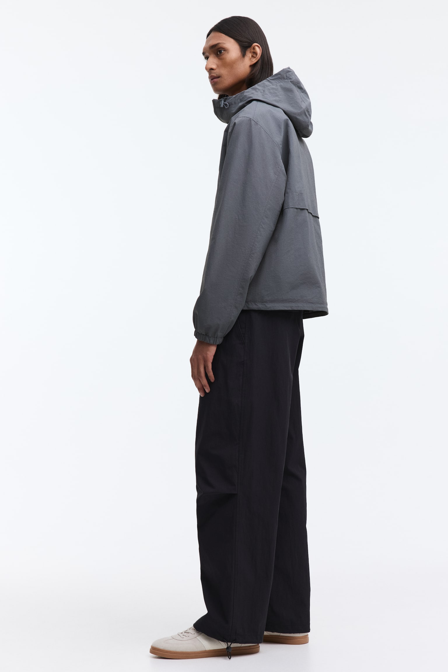Water-repellent nylon windbreaker - Grey/Dark mole/Dark teal/Black - 3