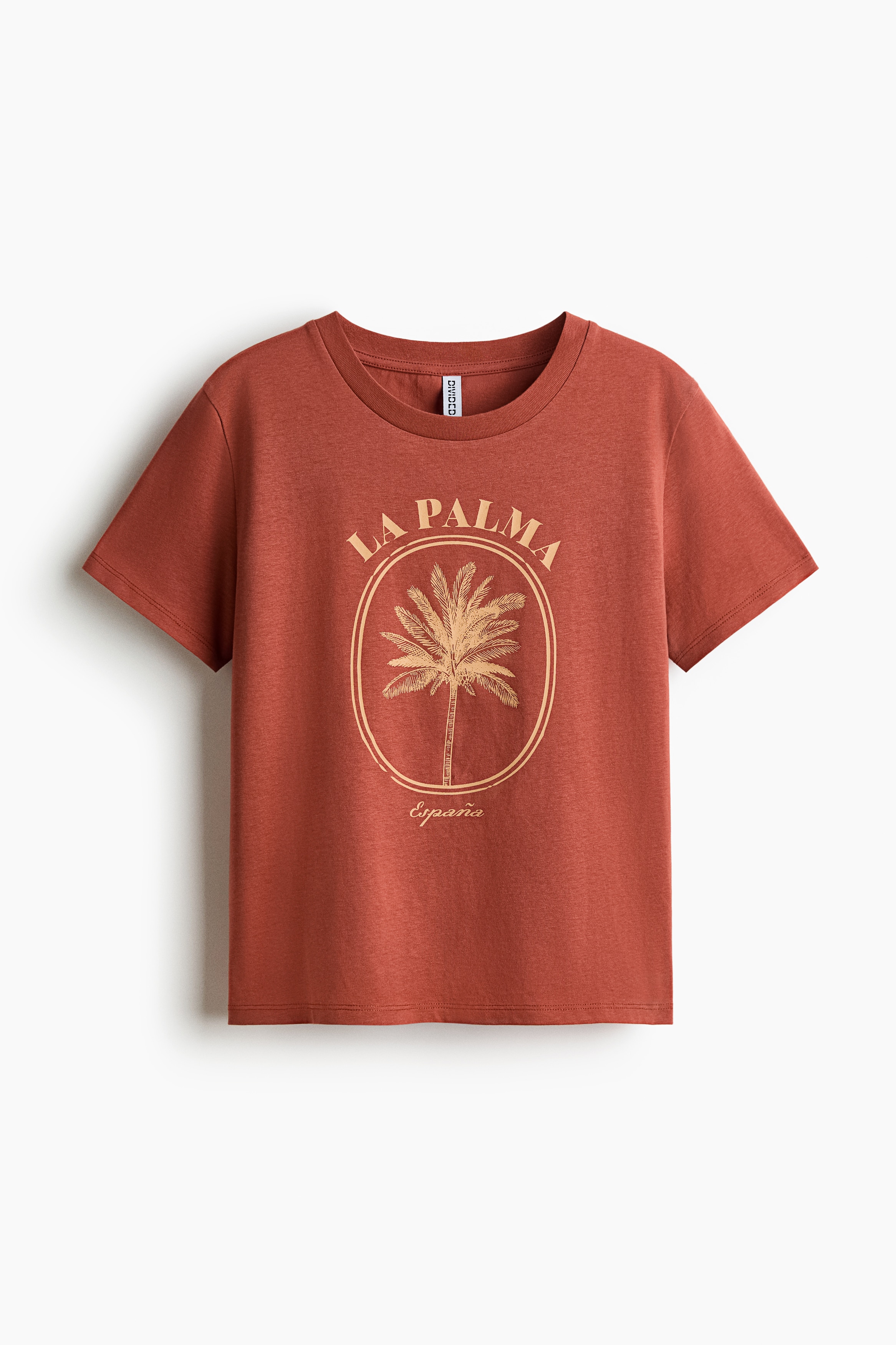 Printed T-shirt - Brick red/Palm tree/Light beige/Salad/White/Sun/Light yellow/La Isla/Light yellow/Parasol/Light grey marl/Hôtel Vue Mer