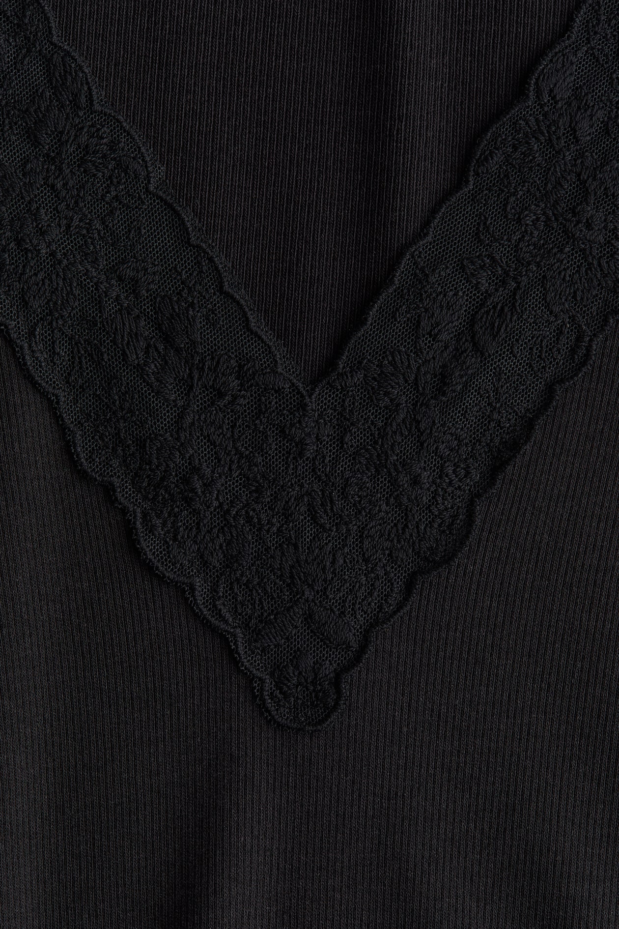 Ribbed V-Neck Top - image 2