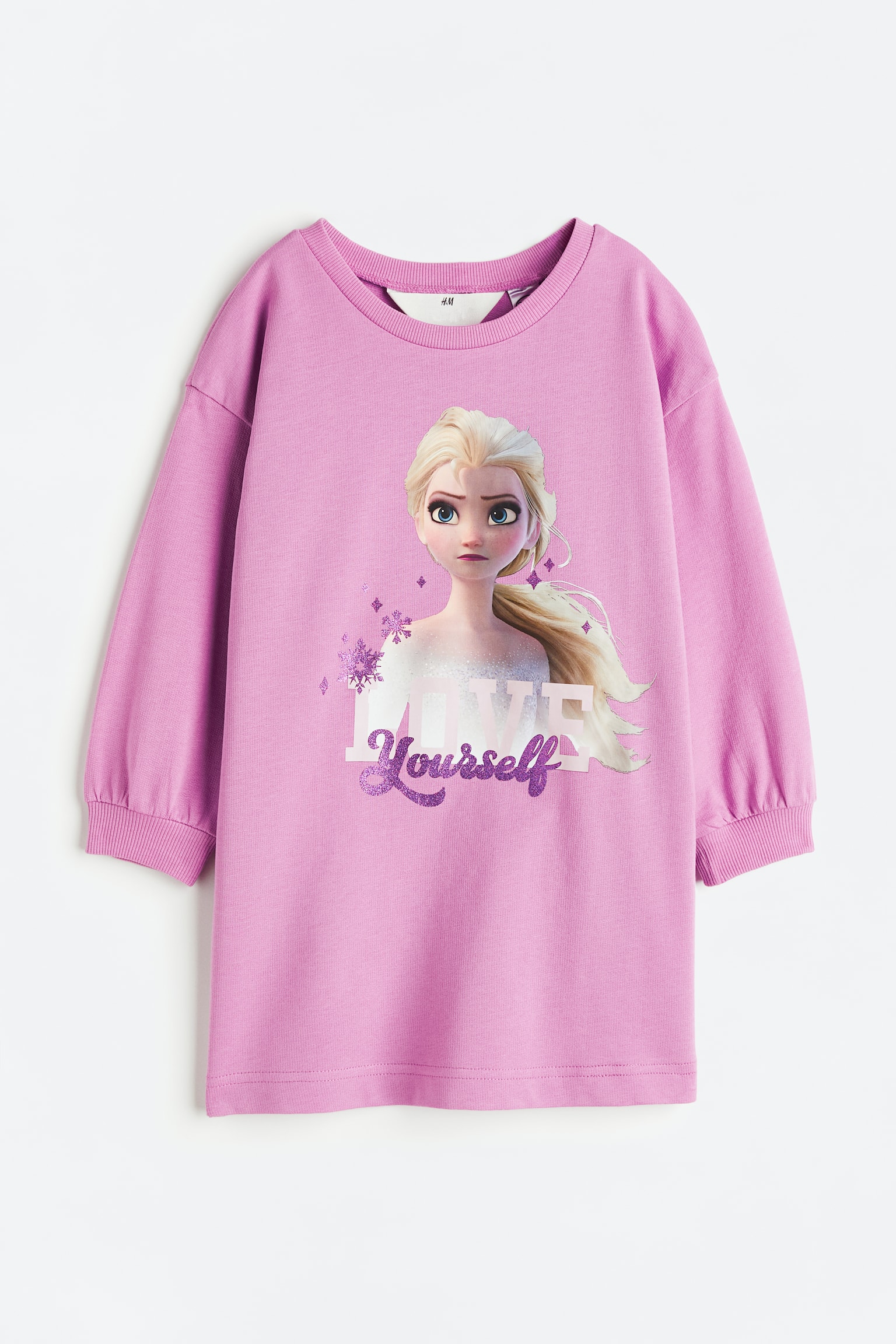 Print Sweater Dress - Pink/Frozen/White/Minnie Mouse - 1