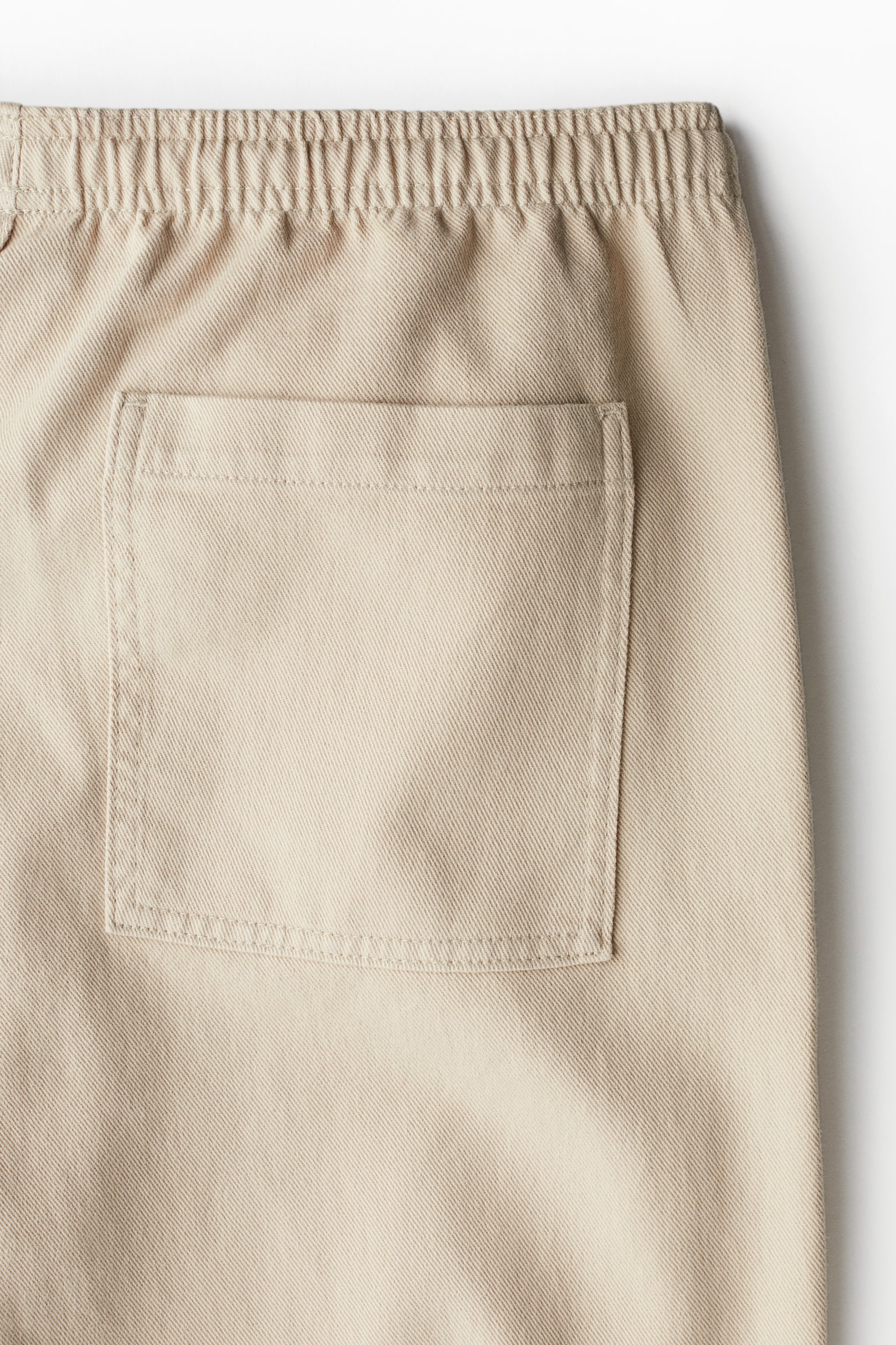 Loose Fit Twill trousers - Beige/White/Pinstriped - 7