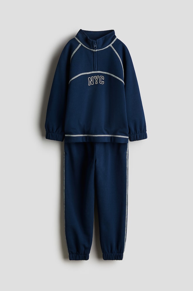 2-teiliges Sweatshirt-Set - Dunkelblau/NYC - 1