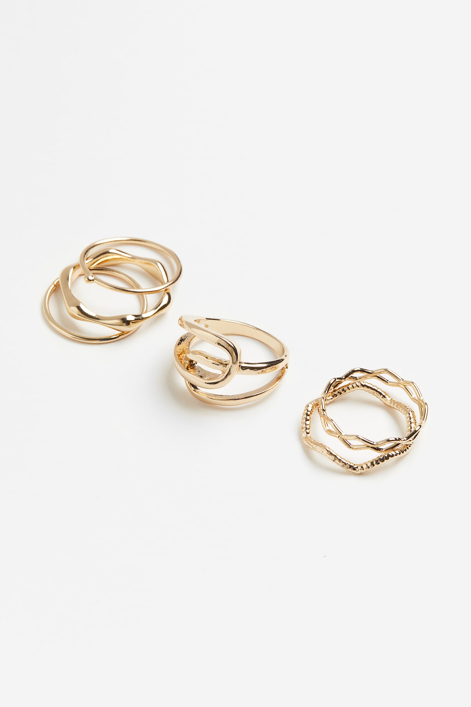 6-pack Rings - Gold colour - 2