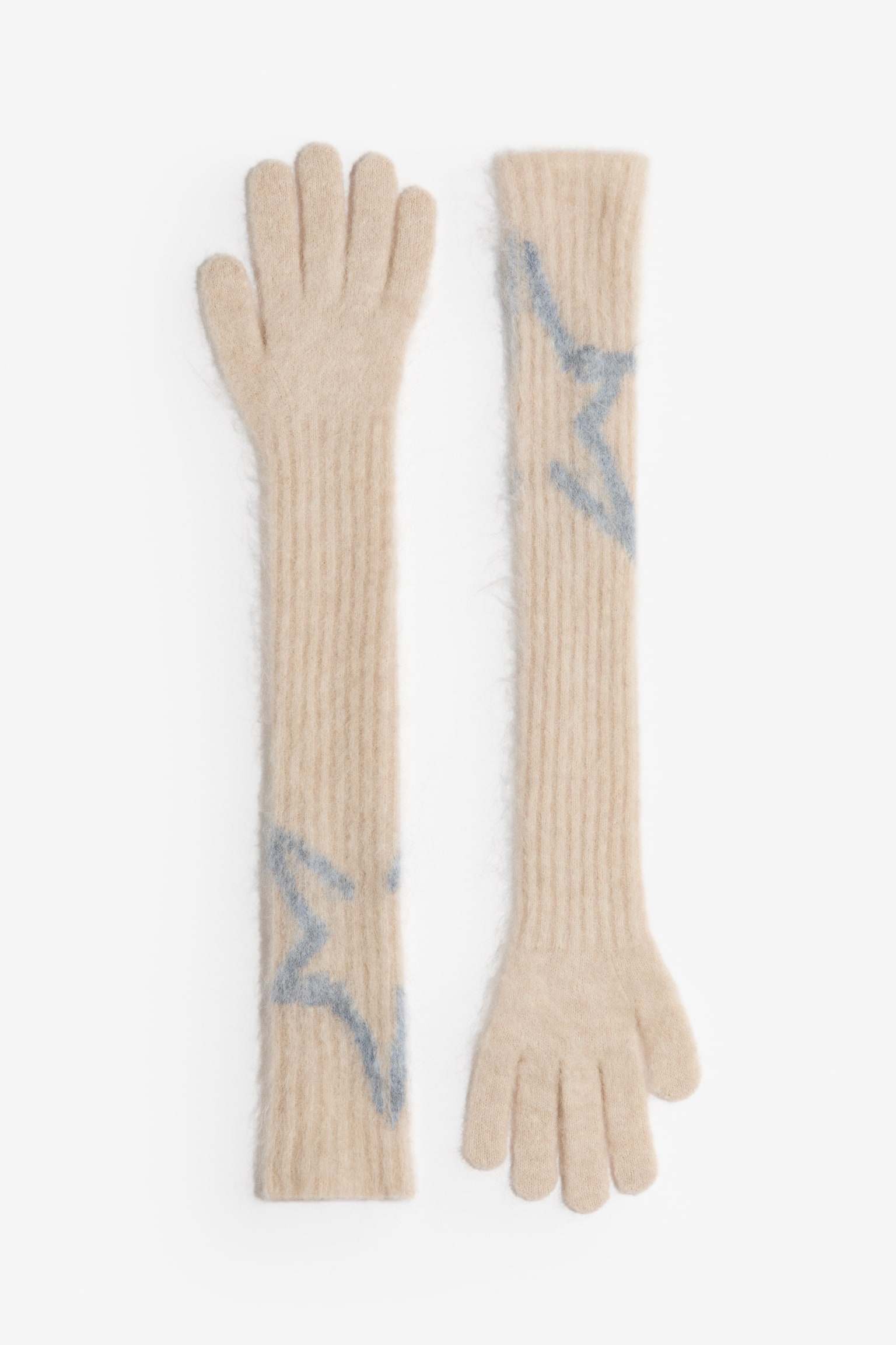 Mohair-blend gloves - Cream - 1