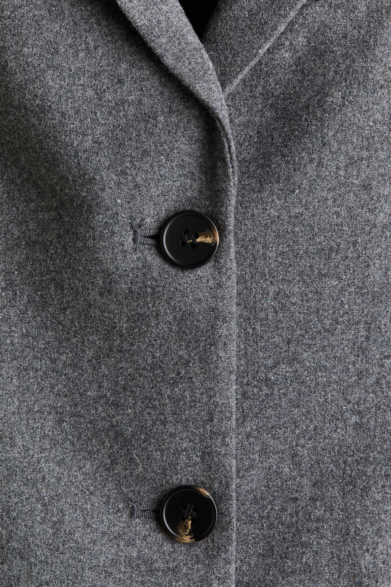 Fitted blazer - Dark grey marl/Beige marl/Dark grey marl - 5