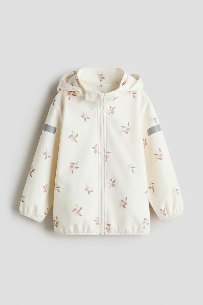 Wasserresistente Softshelljacke - Cremefarben/Beeren - 1