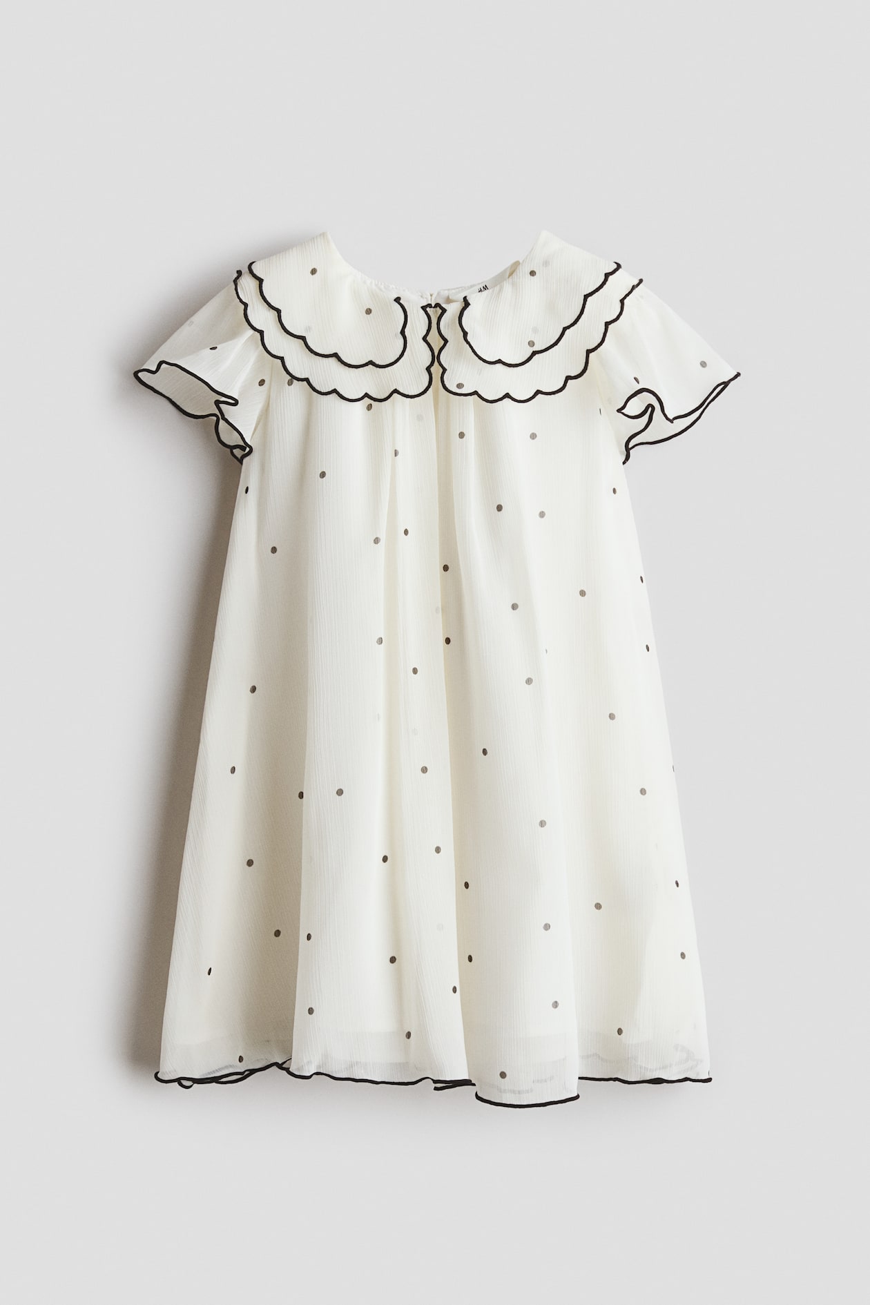 white polka dot chiffon dress Dress With White Polka Dot Chiffon Dress A Line Sweetheart White Black Dot Chiffon Prom Dress Luladress