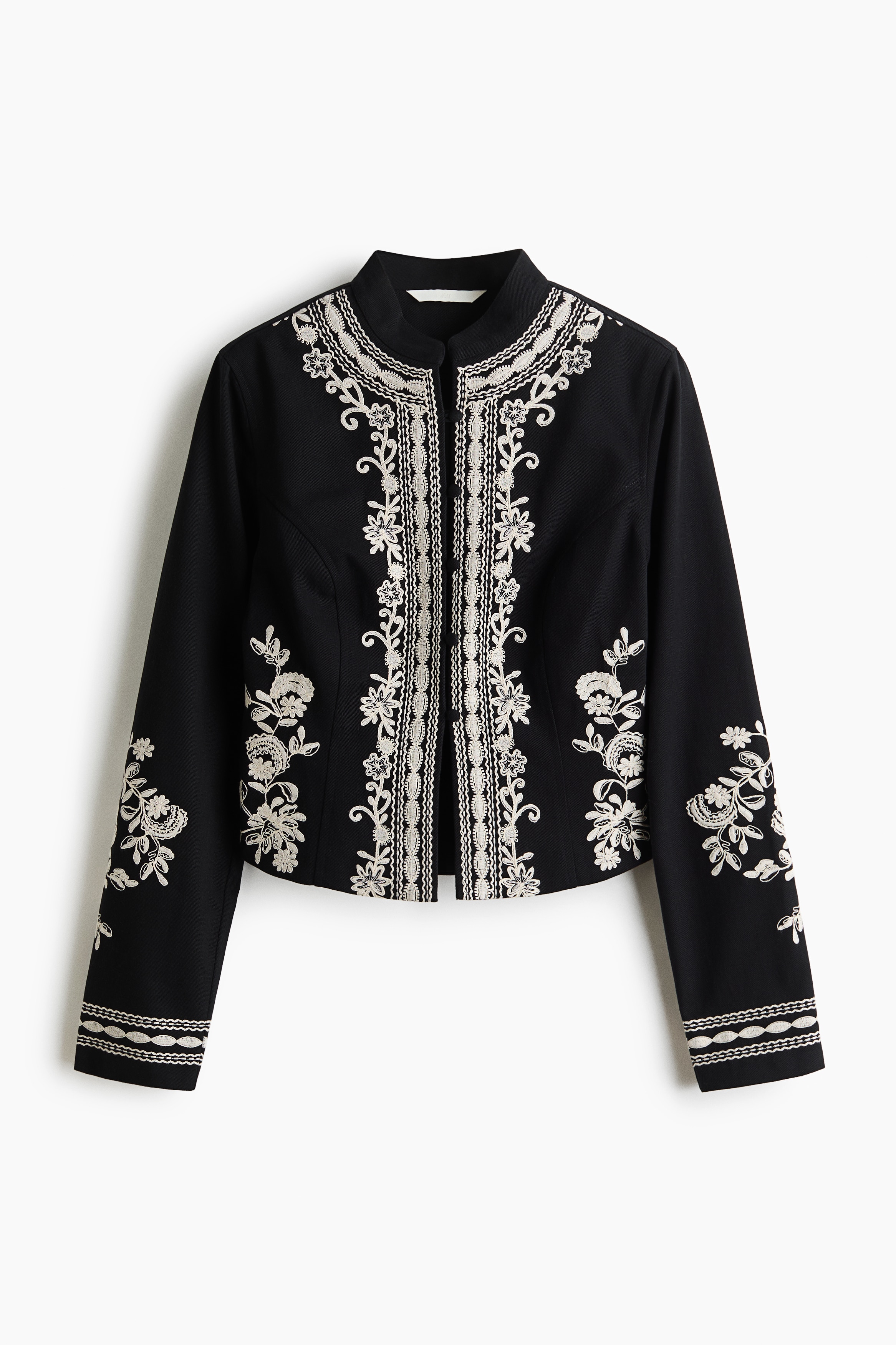 Embroidered twill jacket