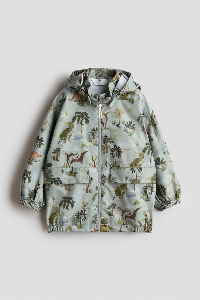 2.5-layer rain jacket - Light khaki green/Dinosaurs/Light pink/Floral/Mole/Leopard print/Dusty pink/Cherries/Dusty blue/Dinosaurs/Light dusty pink/Unicorns/Beige/Leopard print/Dusty pink/Berries/Black - 1