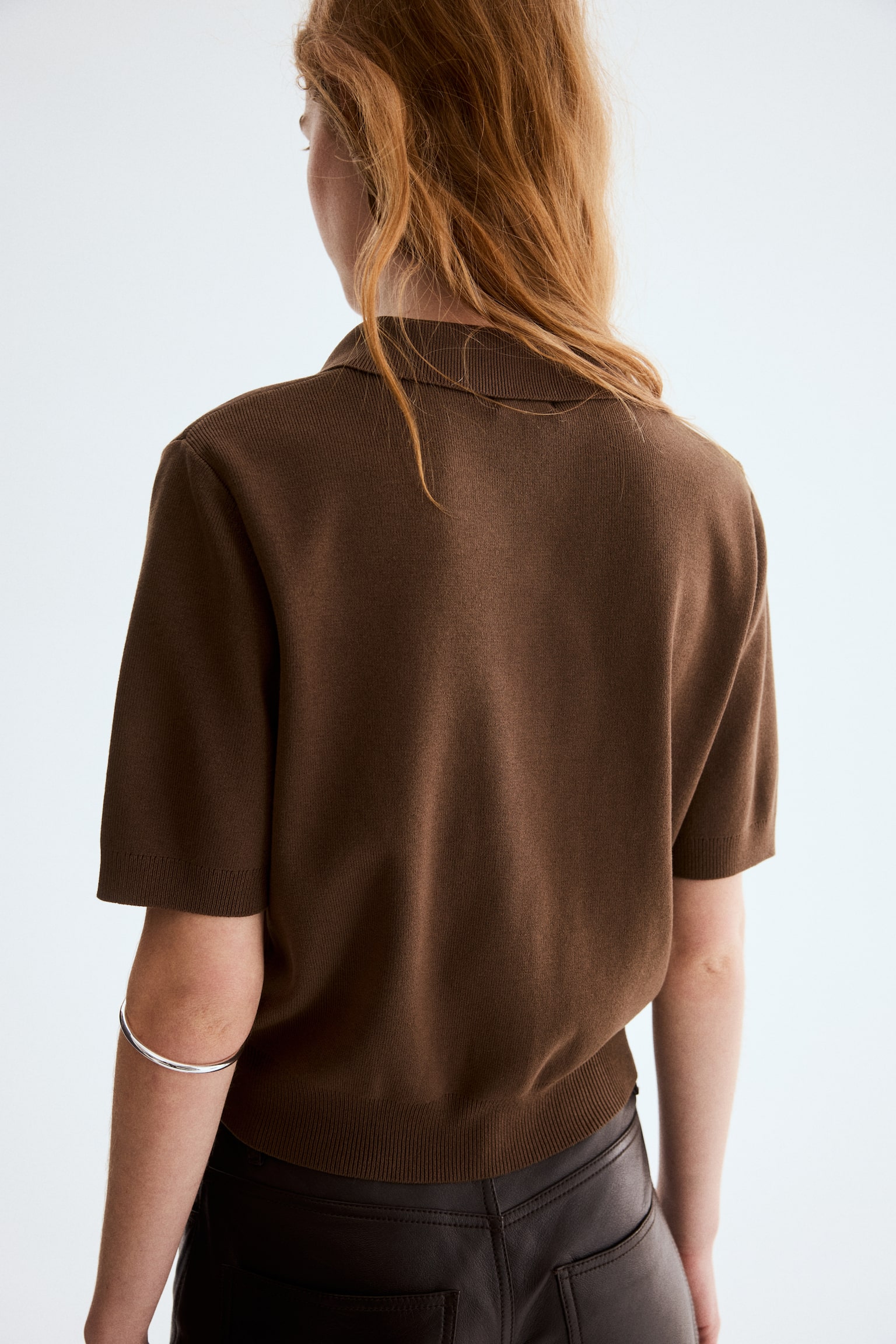 Collared cardigan - Dark brown/Bright blue/Cream/Cream/Burgundy/Black/Dark brown/Beige - 5