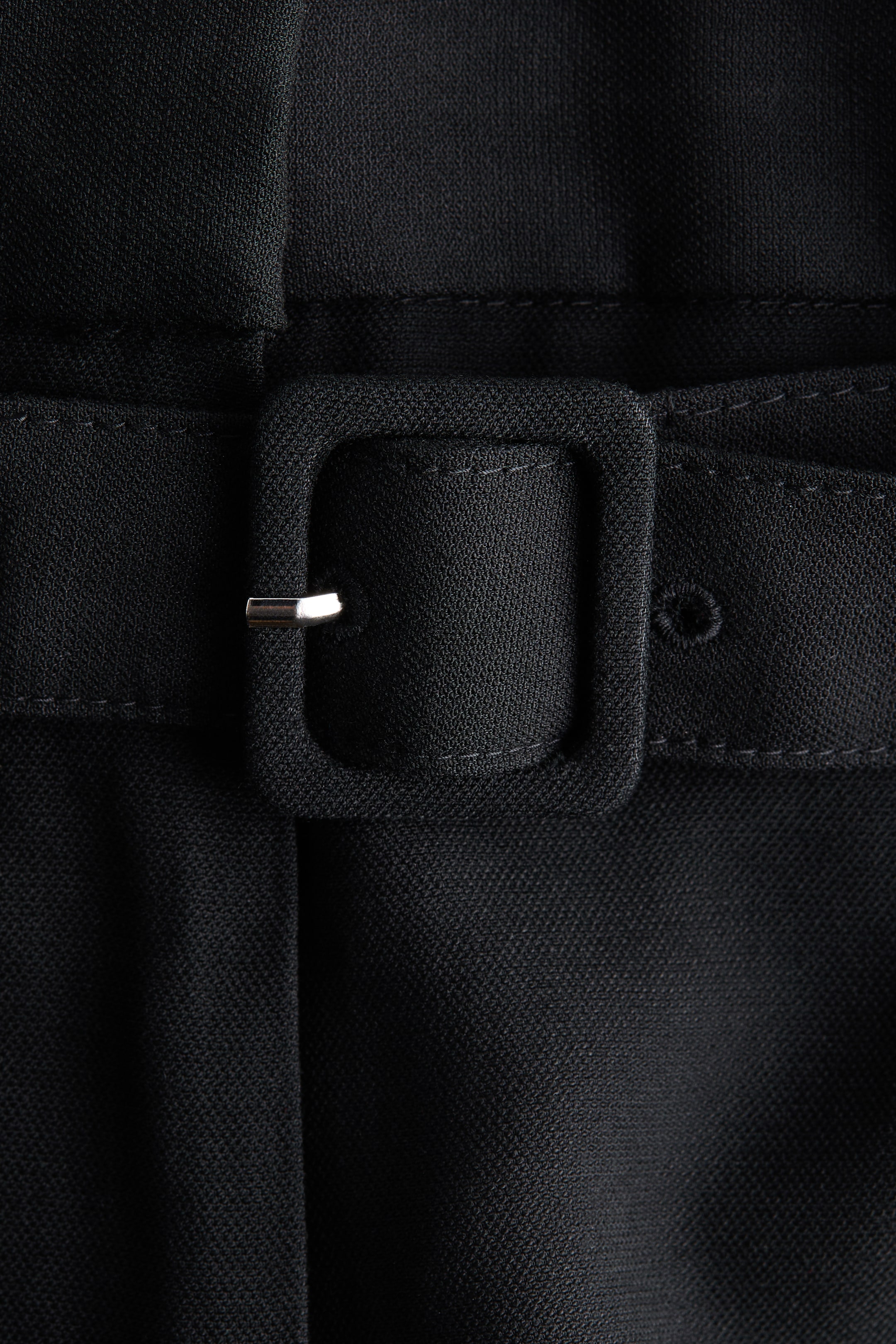 Viscose-Blend Shorts with Belt