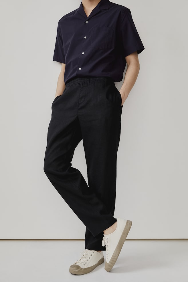 Regular Fit Linen trousers - Black/Cream/Light beige/Salmon pink/dc/dc - 8