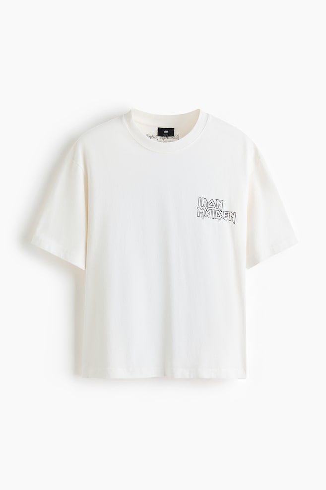 Bedrucktes T-Shirt aus Baumwolle in Relaxed Fit - Cremefarben/Iron Maiden/Ausgewaschenes Schwarz/Nirvana/Cremefarben/Nirvana/Schwarz/Pink Floyd/Schwarz/Iron Maiden/Verwaschenes Schwarz/AC/DC - 1