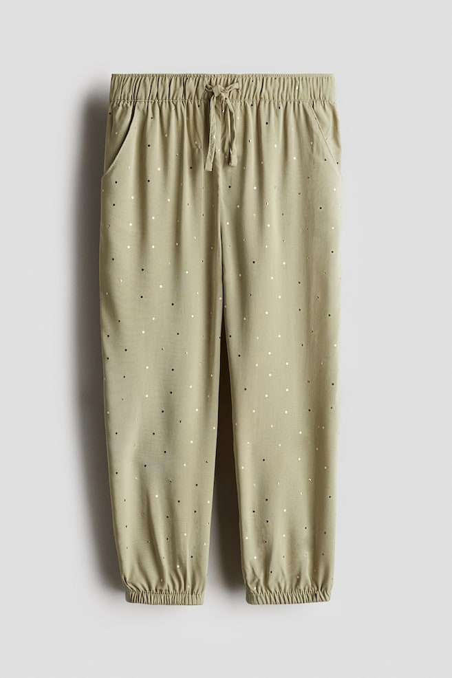 Joggers de tela - Verde caqui/Lunares/Azul/Rosa claro/Floral/Verde empolvado/Corazones/Blanco/Floral rosa - 1