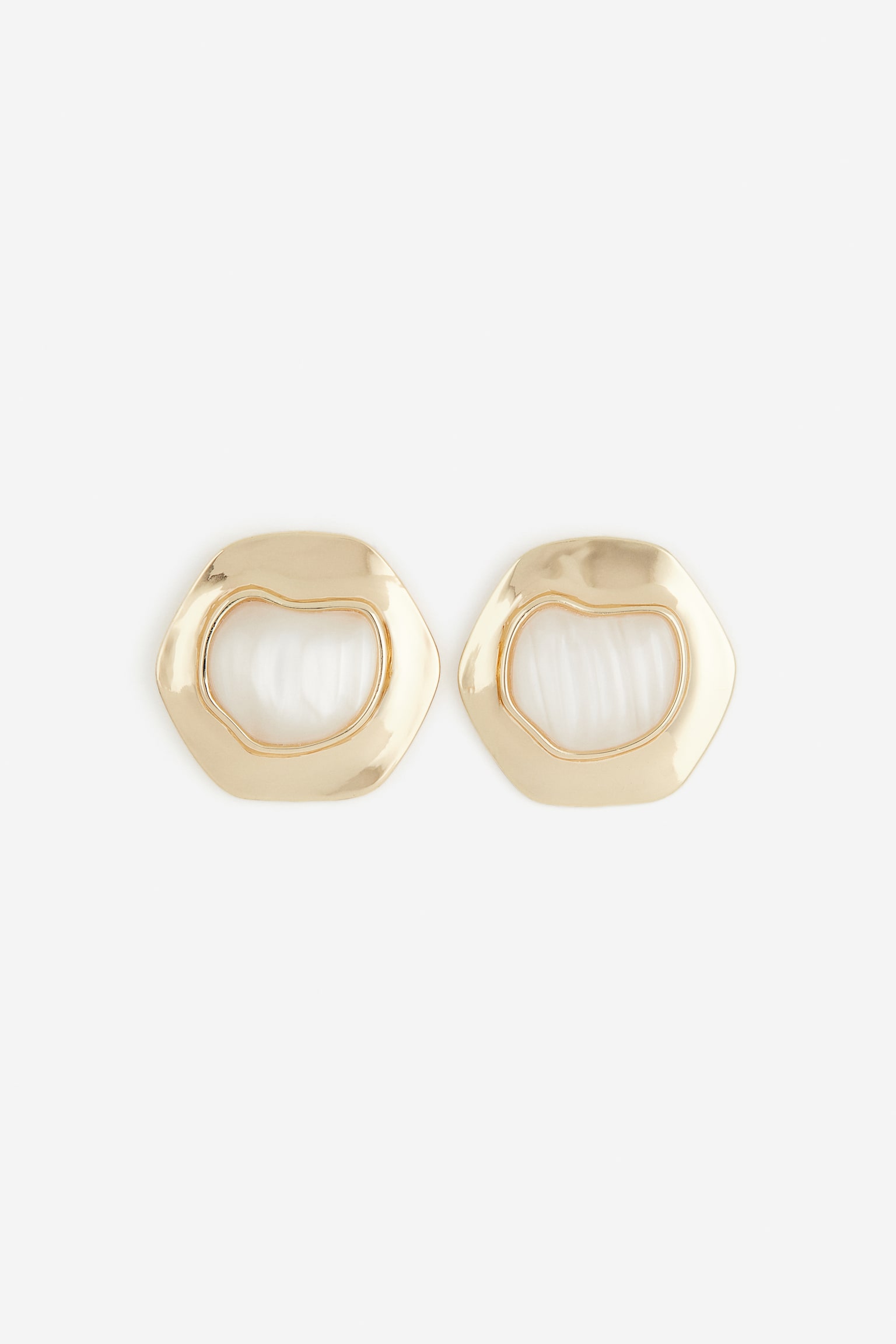 Boucles d'oreilles - Doré/blanc - 1