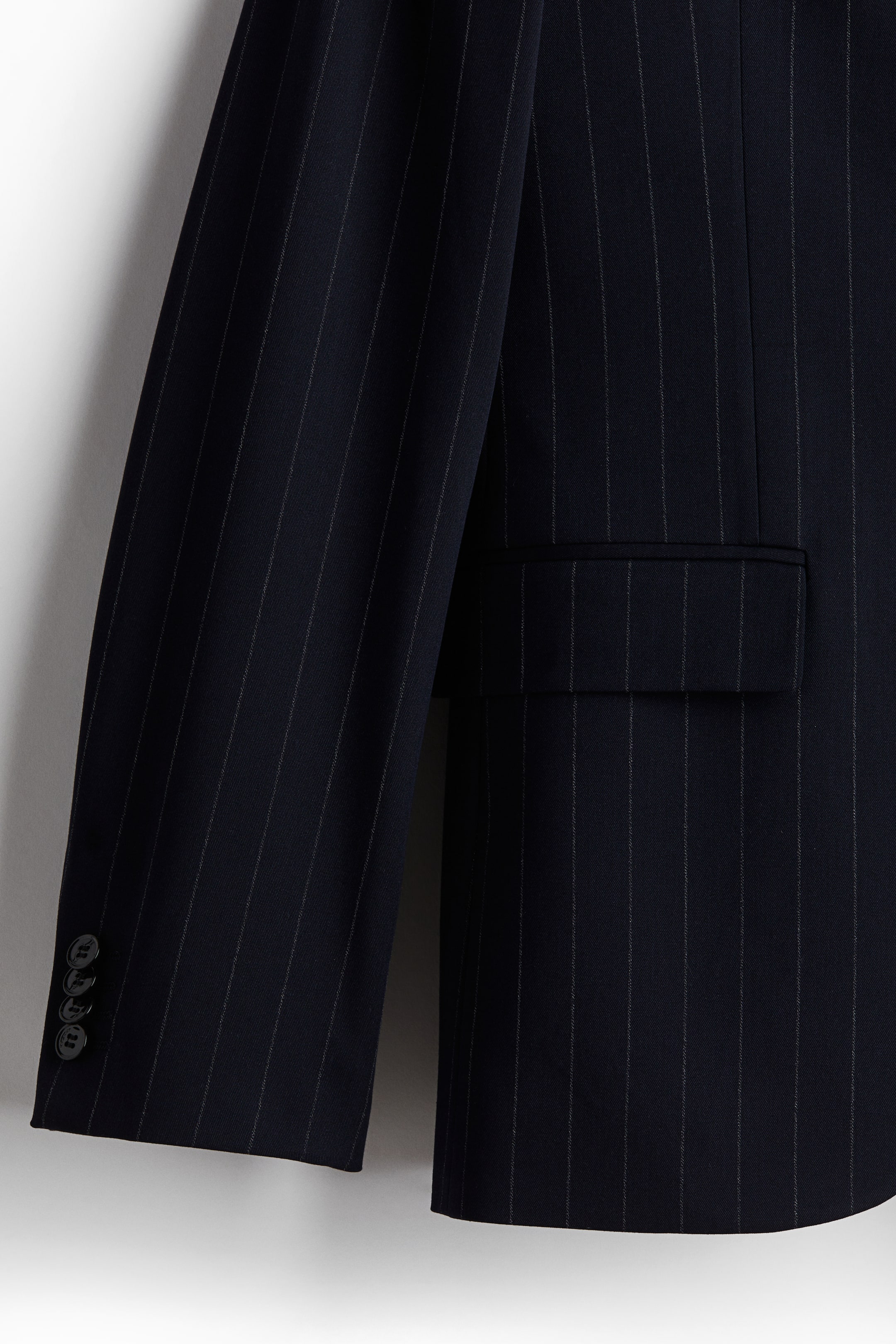 Slim Fit Jacket - Navy blue/Pinstriped - Men | H&M GB 8