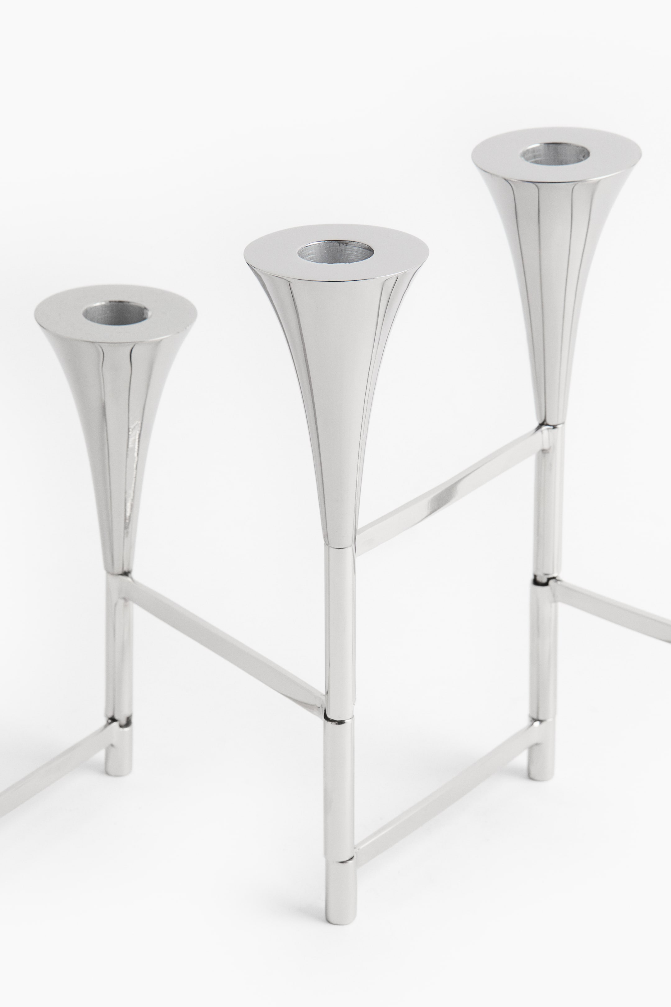 View larger image: Foldable Stainless Steel Candelabra - Silver-colored - Home All | H&M US 4