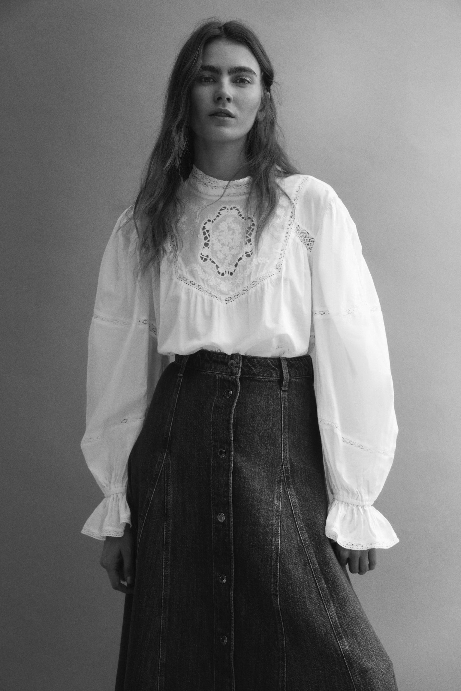 Cotton blouse - White - 3