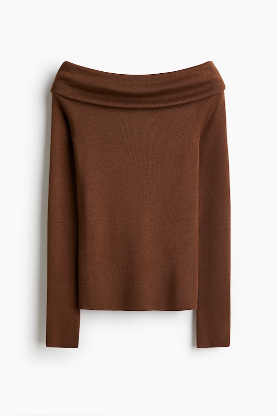 Женские свитеры H&M Off-the-Shoulder Sweater