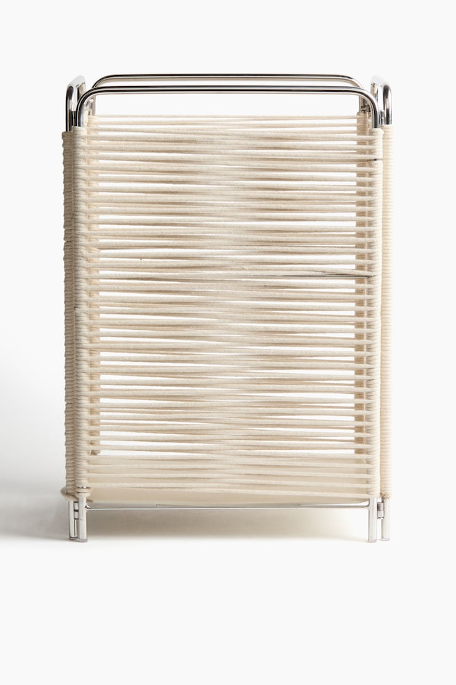 Tall foldable storage basket - Light beige - 1