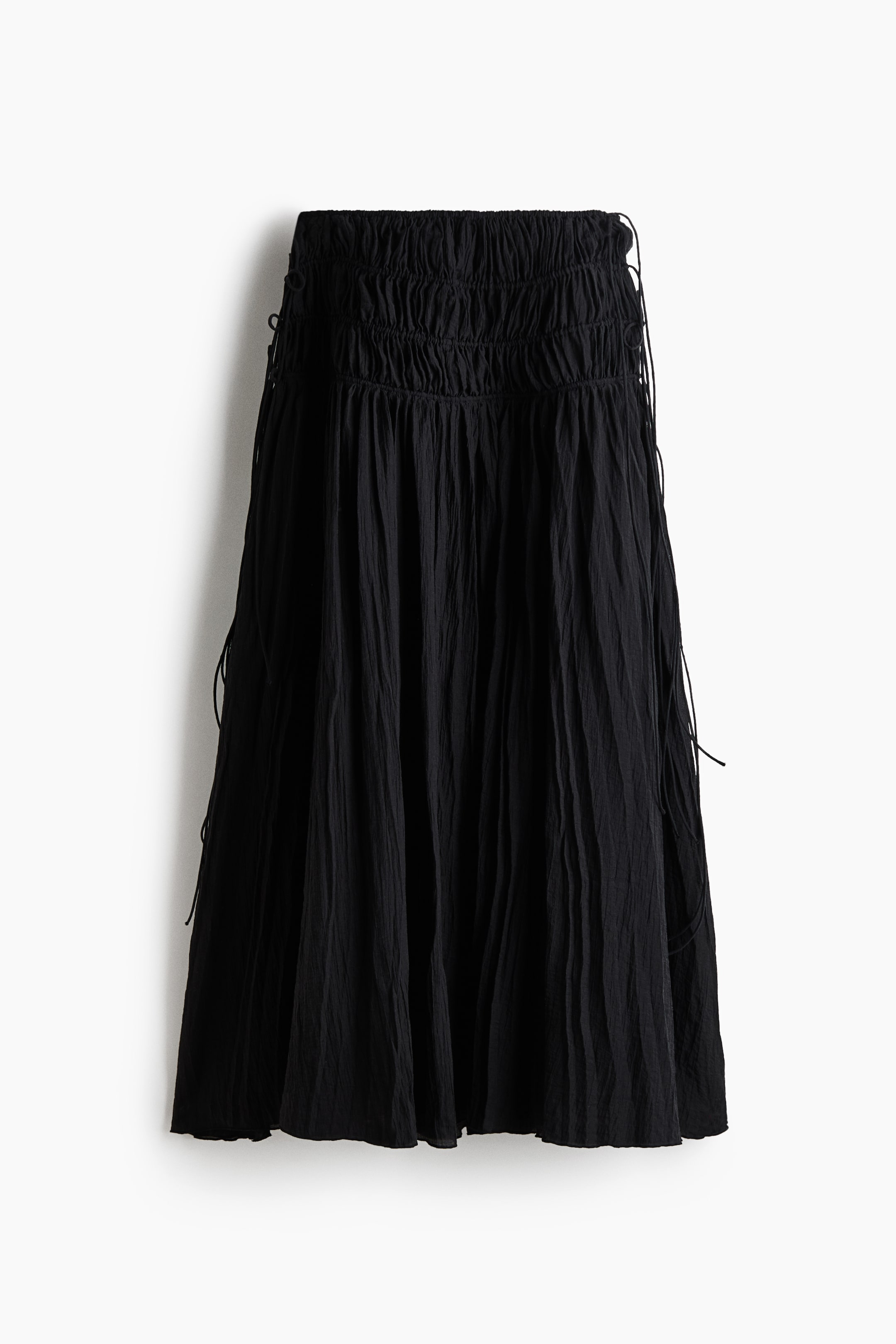 Crinkled Drawstring Skirt