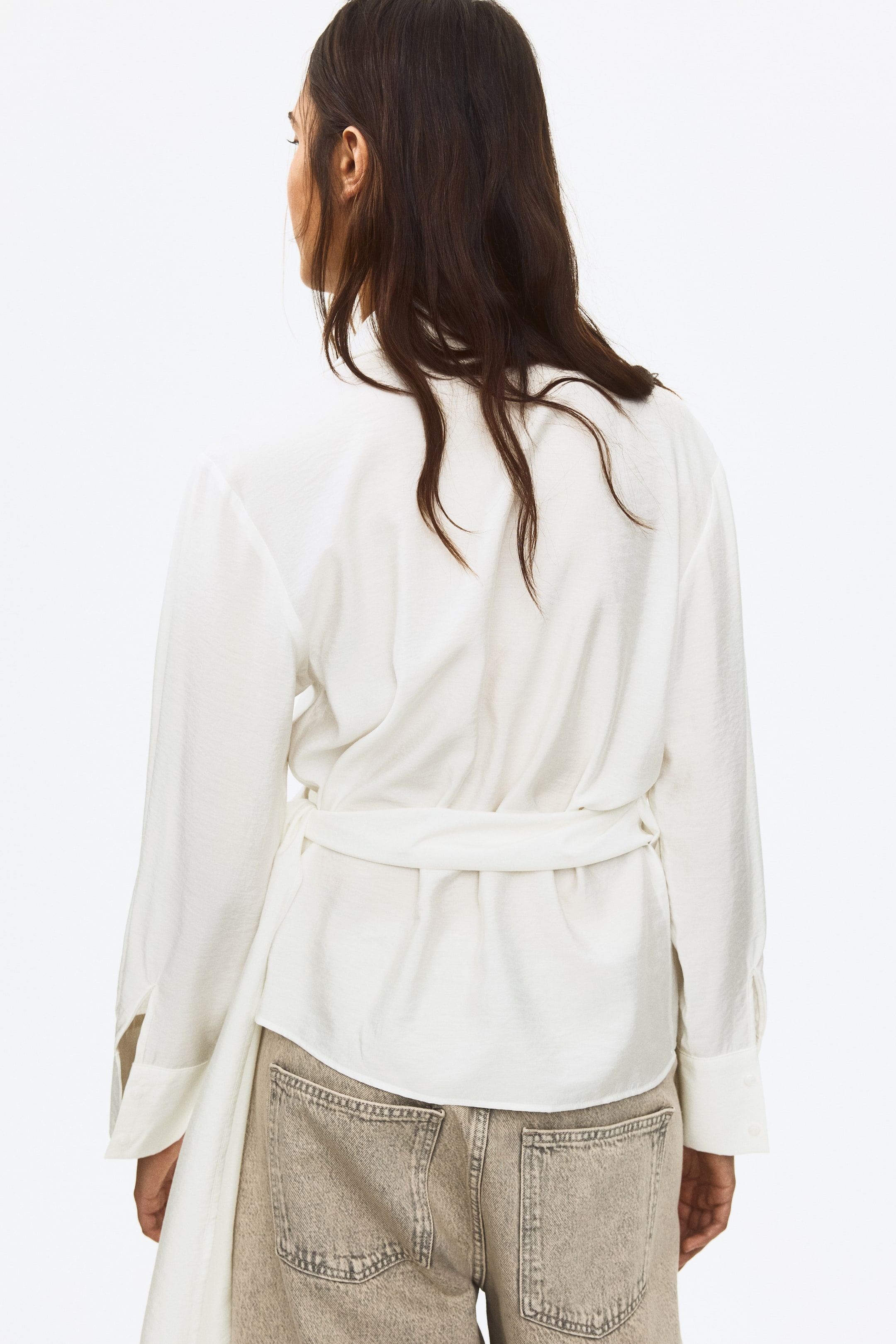 Женские рубашки H&M Viscose-Blend Wrap Shirt — фото 3