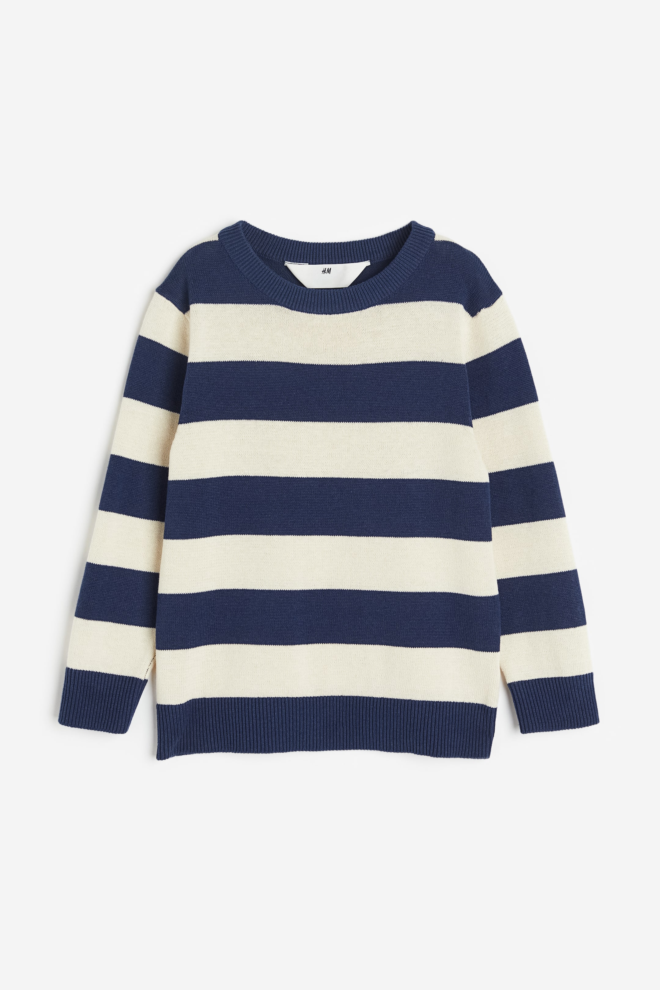 Jacquard-knit Cotton Sweater