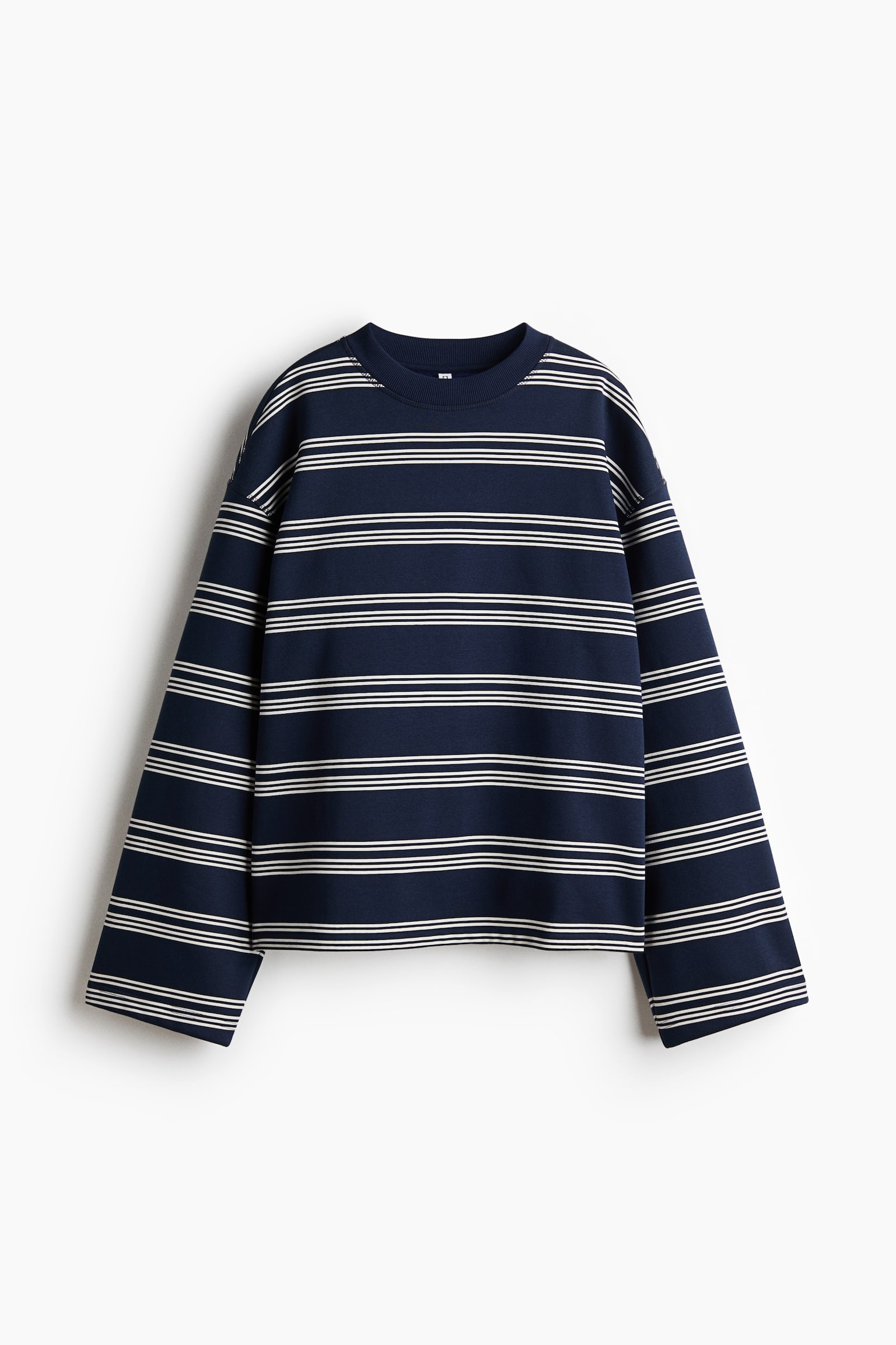 Oversized sweatshirt - Mörkblå/Vit/Mörkbrun/Randig/Ljusgråmelerad/Randig/Mörkbrun/Randig
