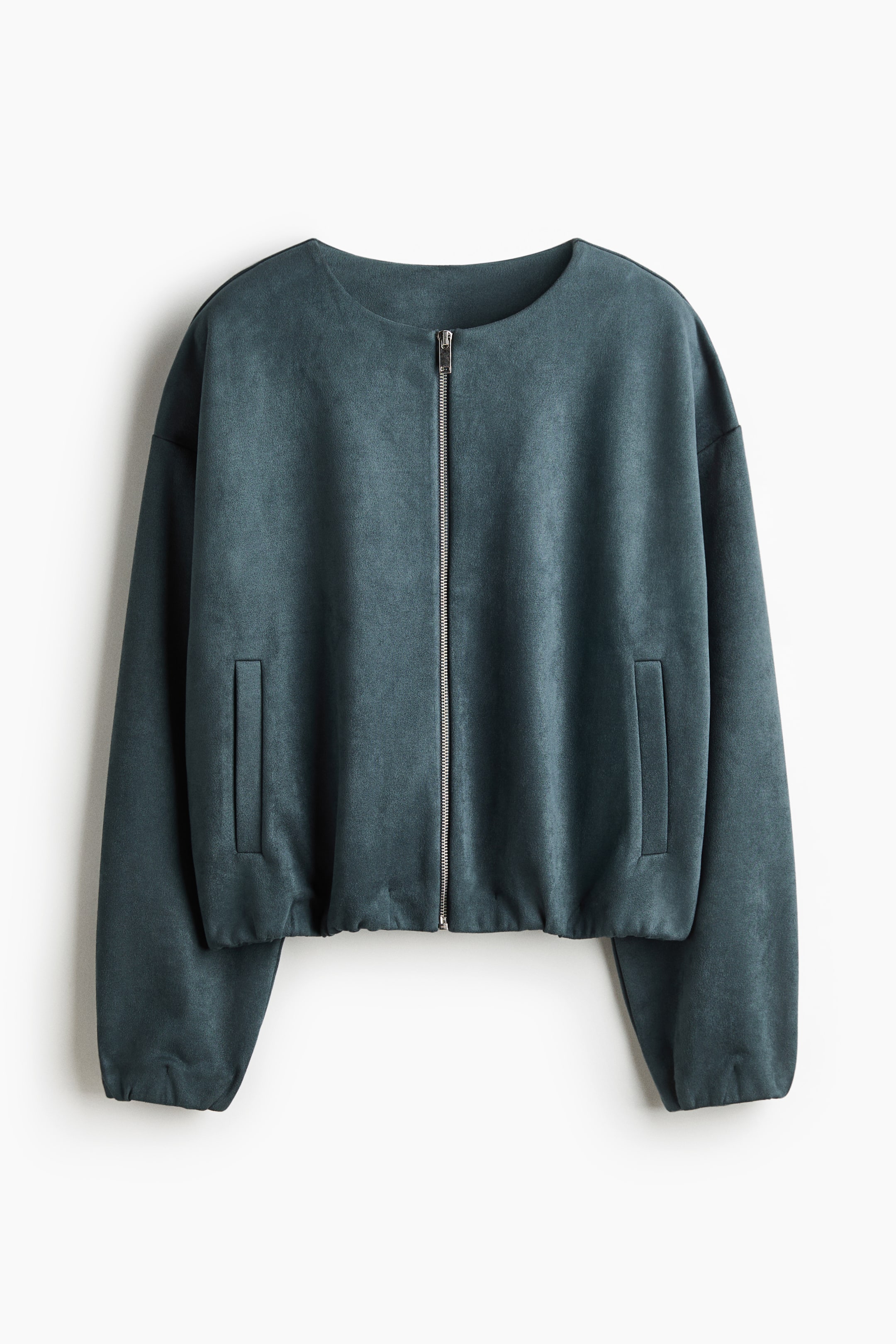 View larger image: Oversized jersey jacket - Dark turquoise - Ladies | H&M IE 1