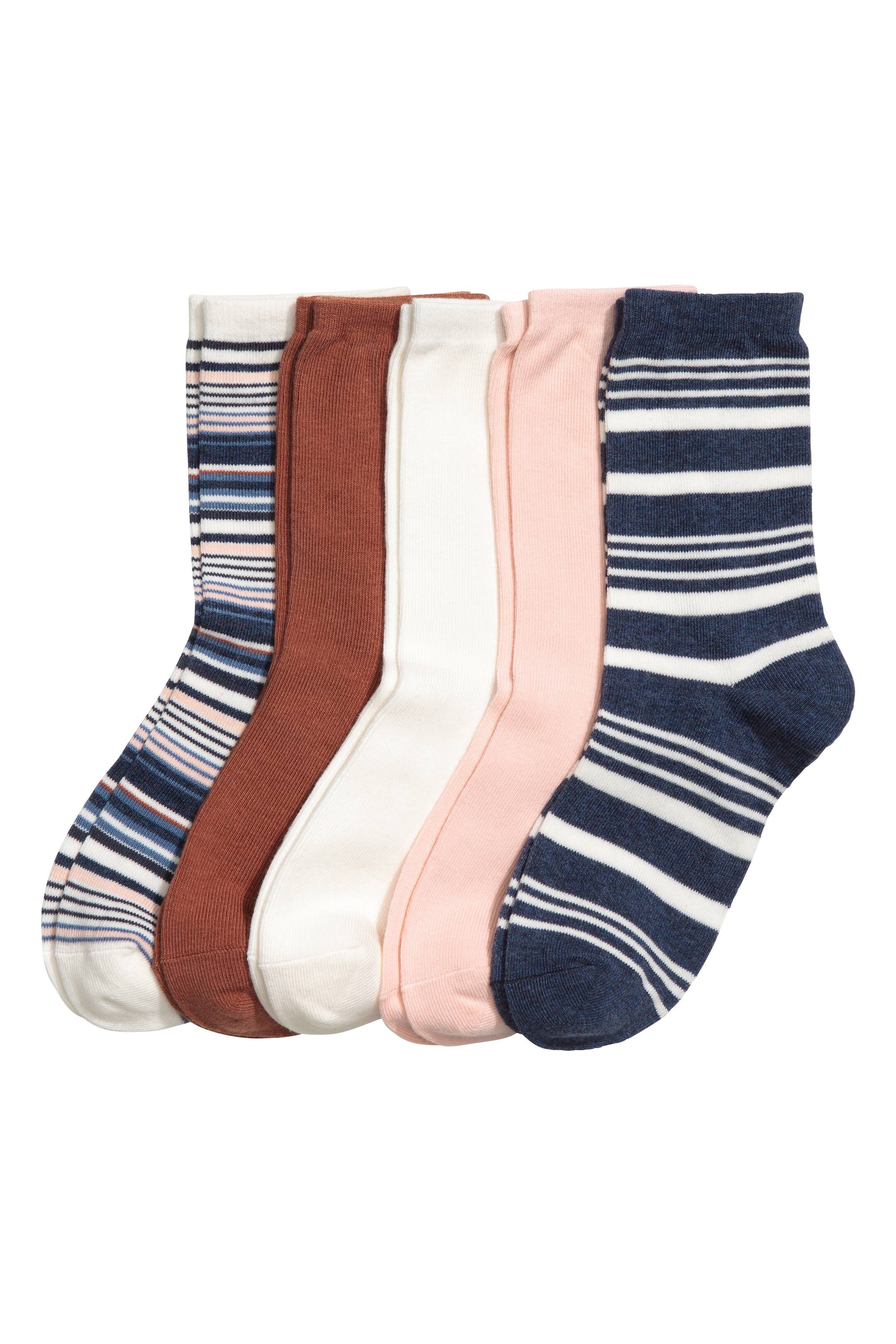 View larger image: Lot de 5 paires de chaussettes - Dark blue/Striped - Ladies | H&M CA 1