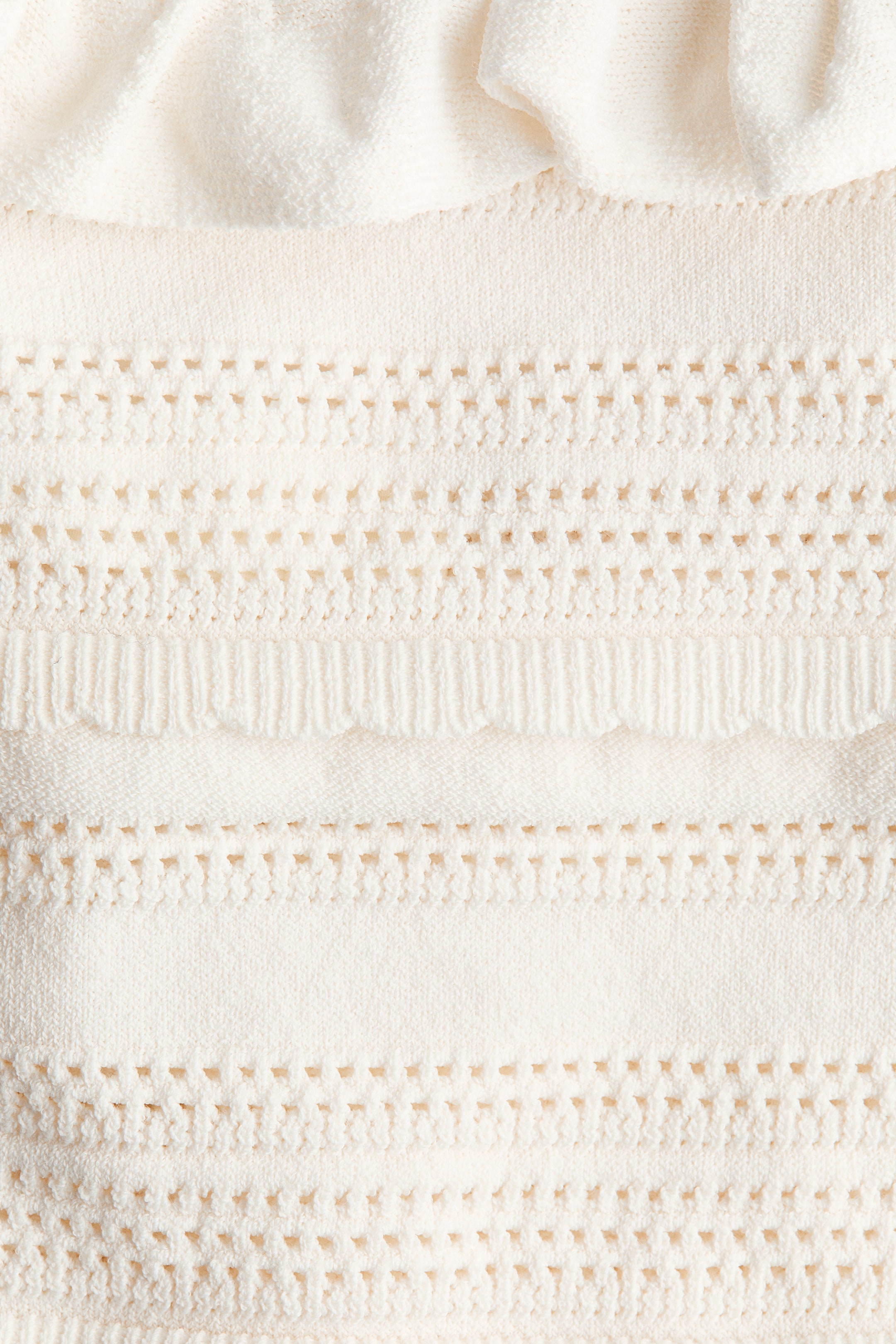 Pointelle-Knit Tie-Strap Top