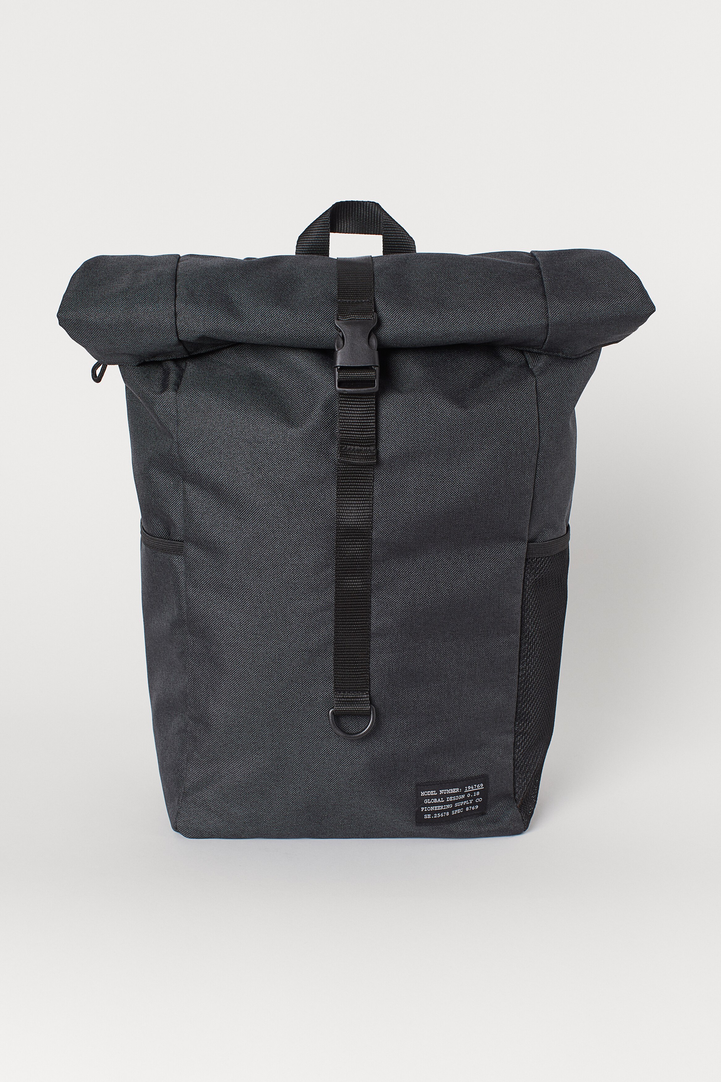 Roll top opening back pack