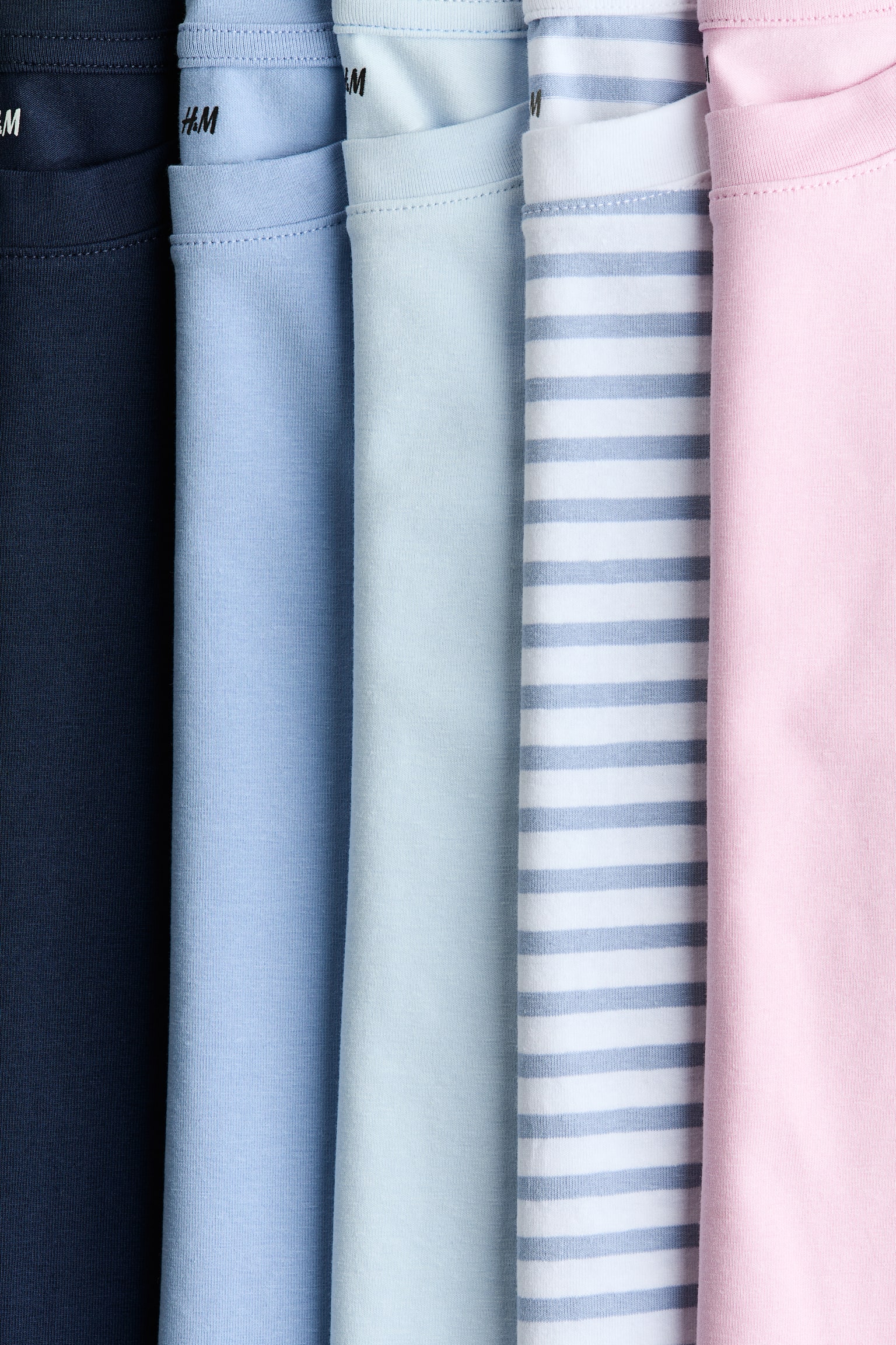 5-pack cotton T-shirts - Light pink/Blue - 2