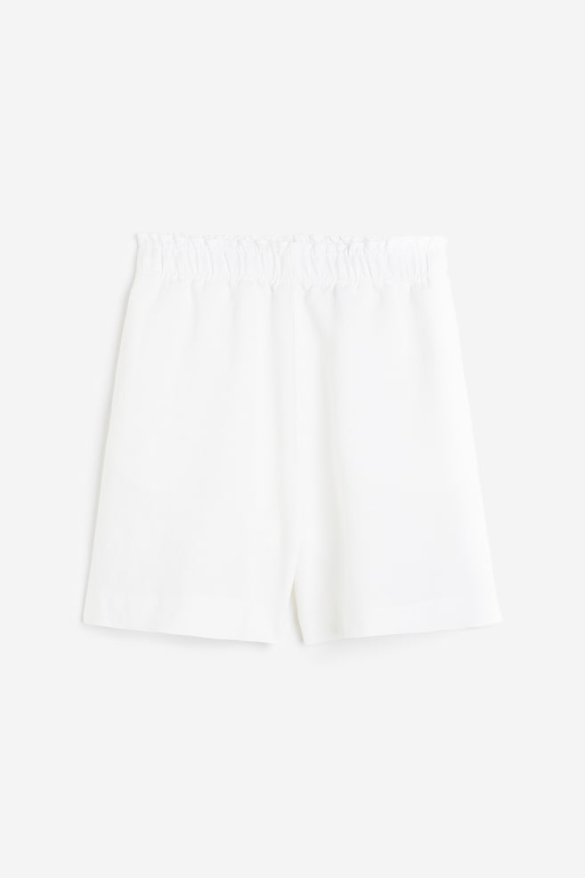 Pull on-shorts i hørblanding - Hvid/Lys beige/Bregner/Sort/Cerise/dc/dc/dc - 2