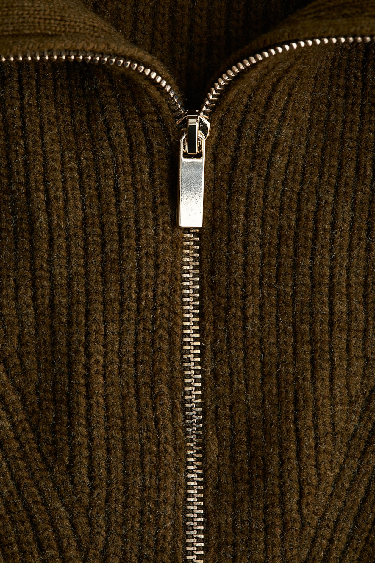 Rib-Knit Half-Zip Sweater - image 2