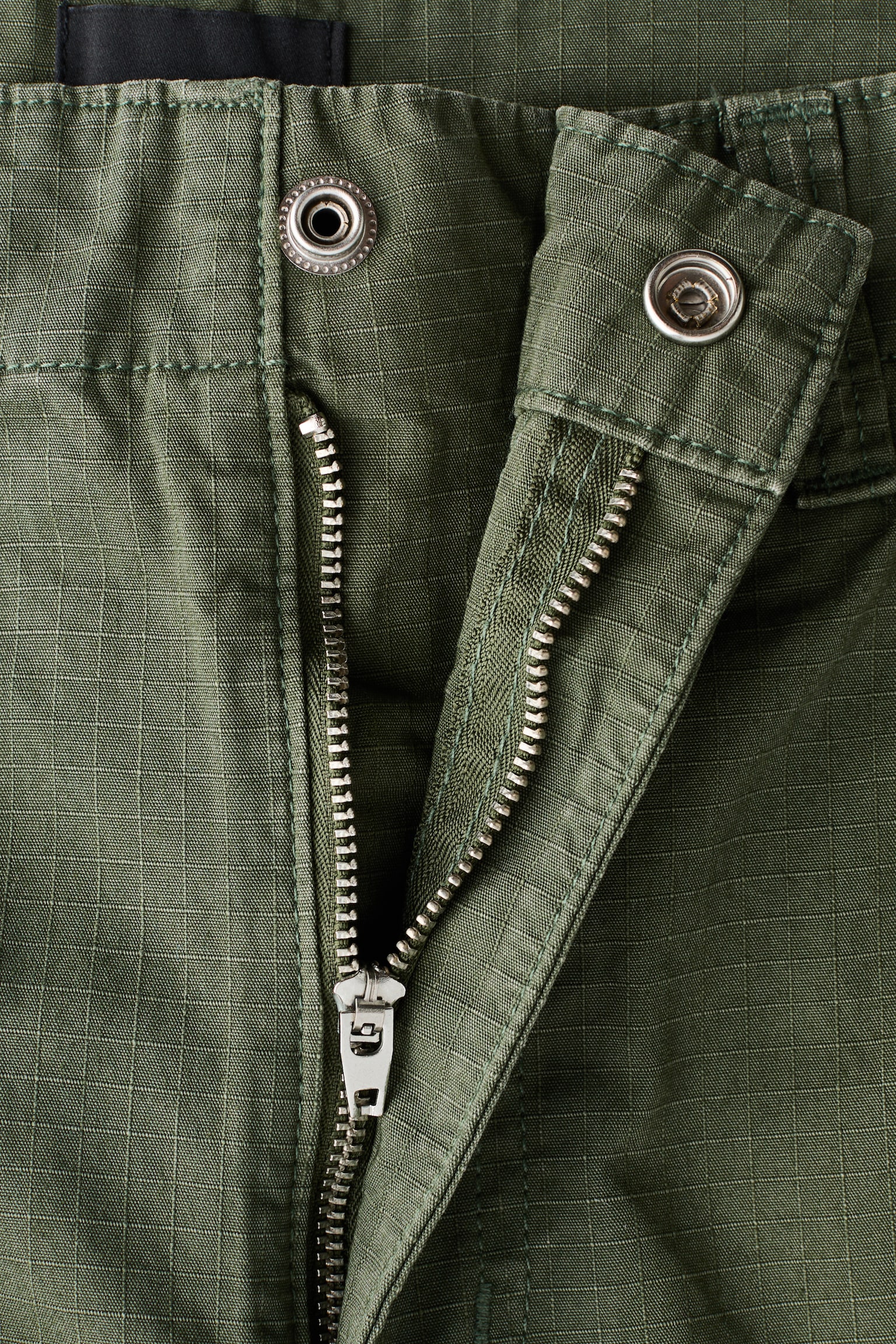 מכנסיים Relaxed Fit - ירוק חאקי/אפור כהה - 5