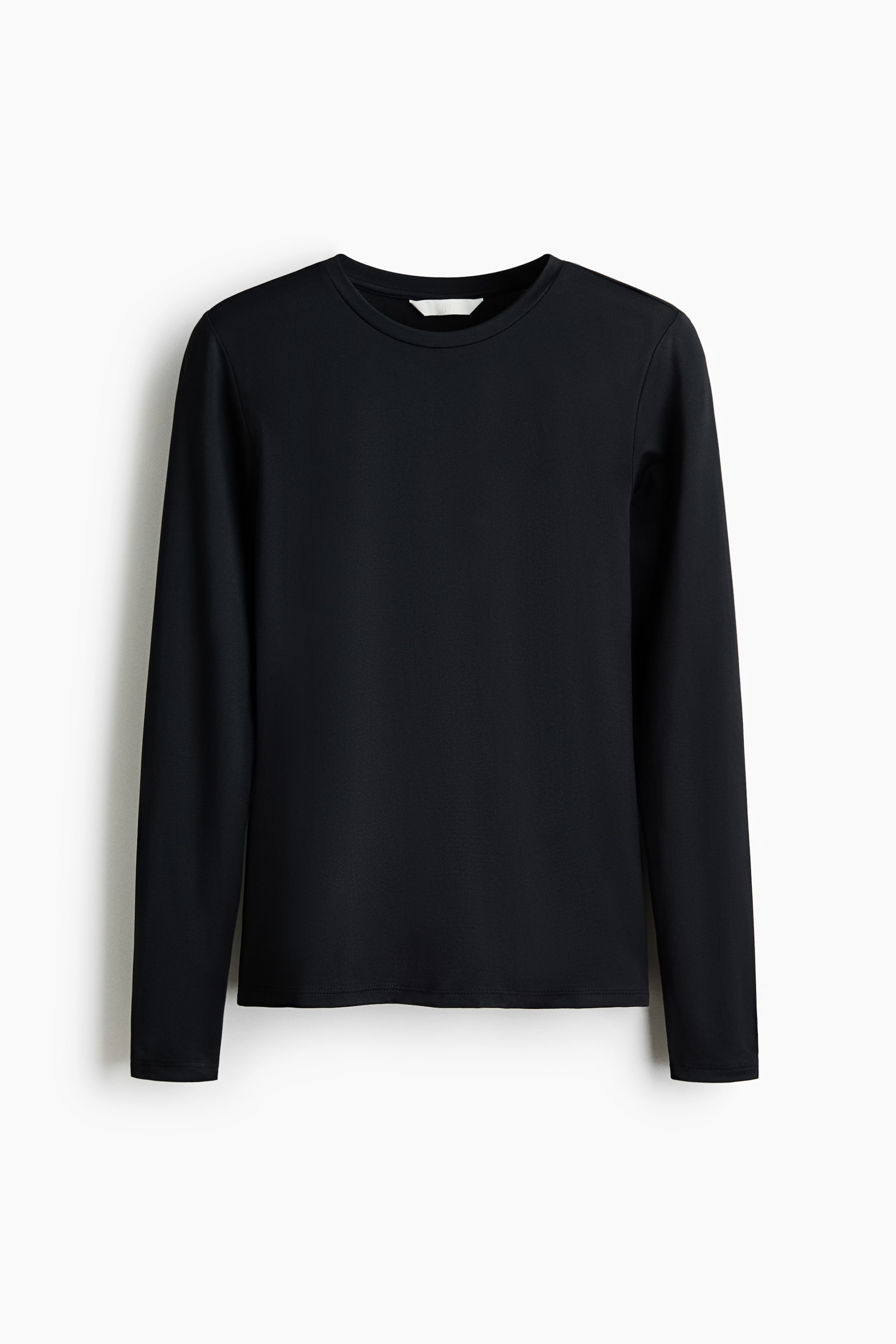 Ingrandisci l'immagine: Maglia in microfibra con maniche lunghe - Nero - DONNA | H&M CH 5