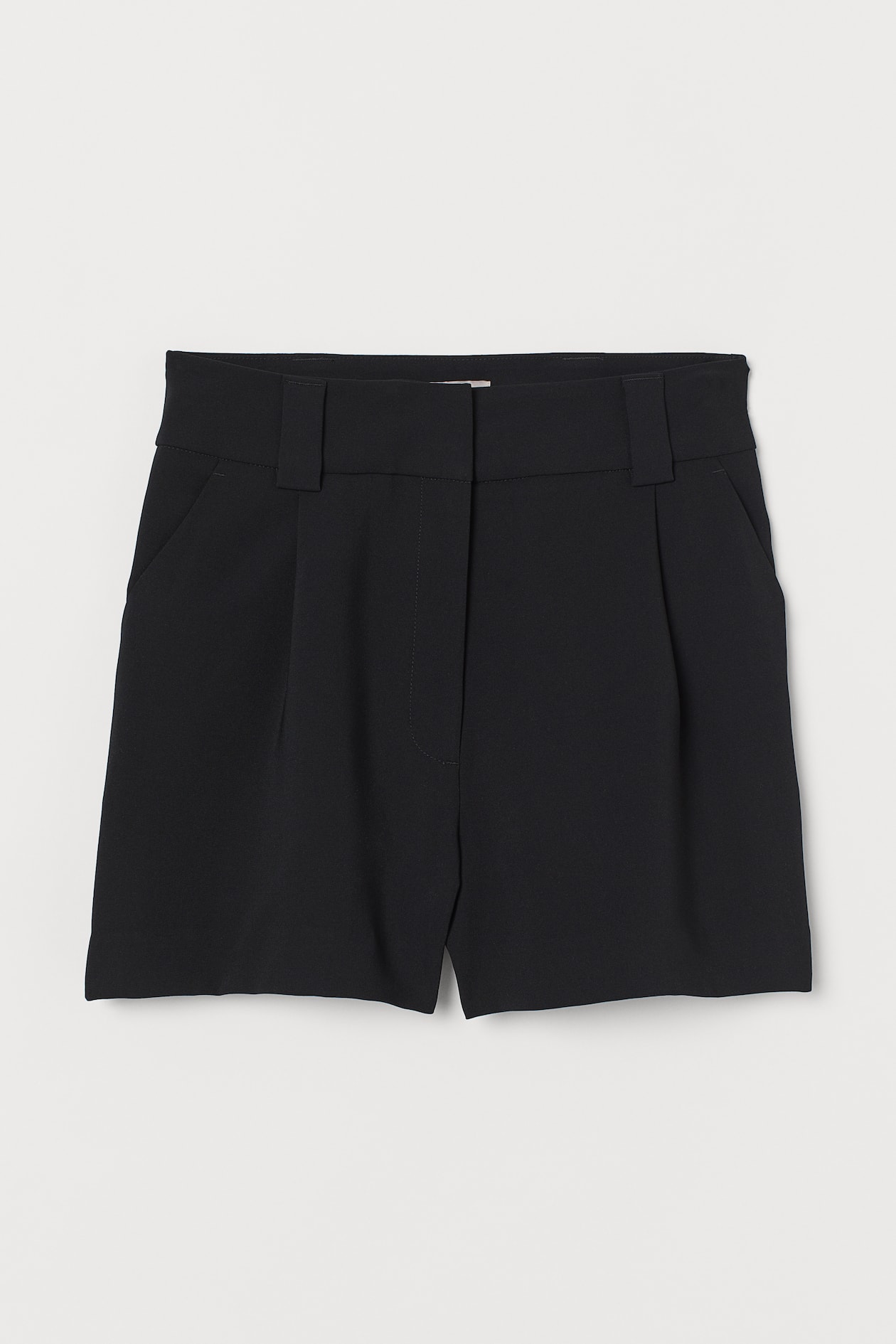 Tailored Shorts - High waist - Short - Black - Ladies | H&M US