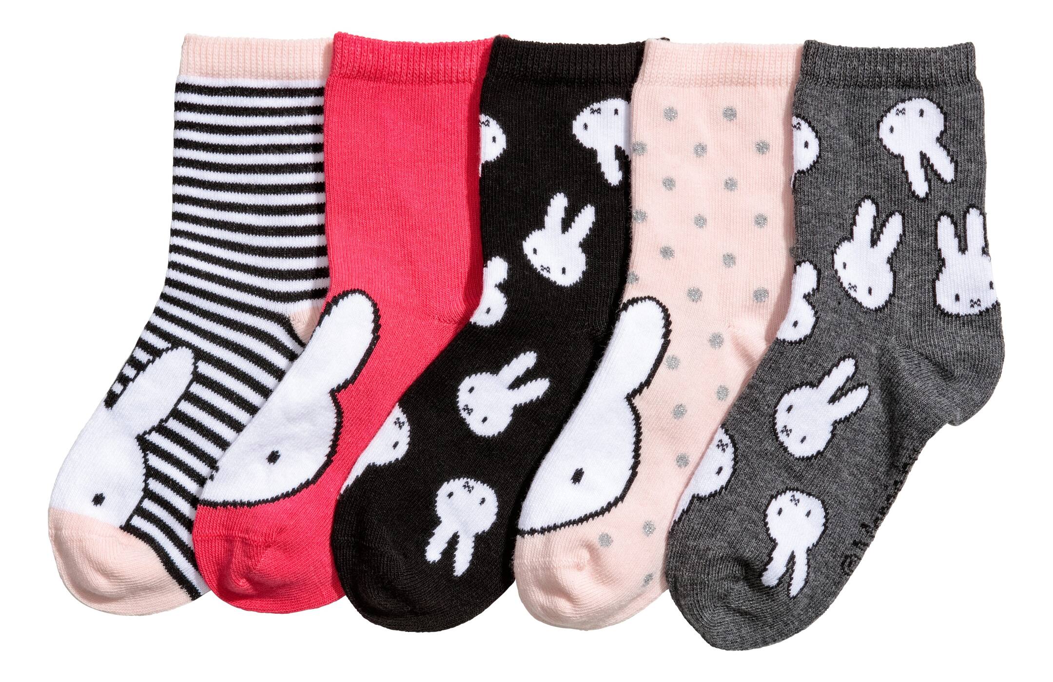View larger image: 5-pack socks - Light pink - Kids | H&M GB 1